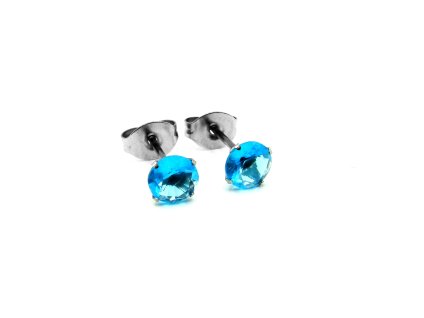 dámské pánské náušnice černé bílé modré z chirurgické oceli náušnice pecky chirurgická ocel