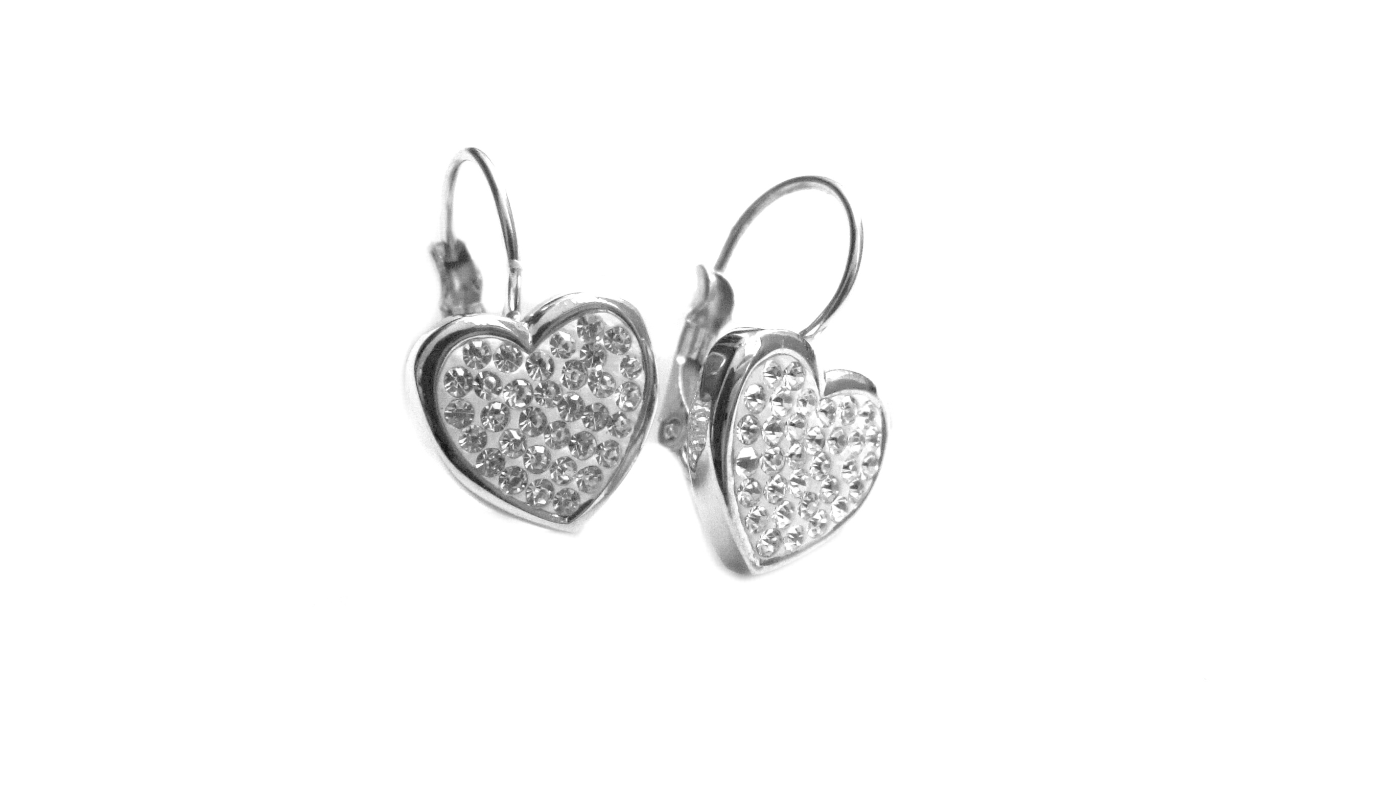 Steel Jewelry Náušnice srdce z chirurgické oceli NS140210