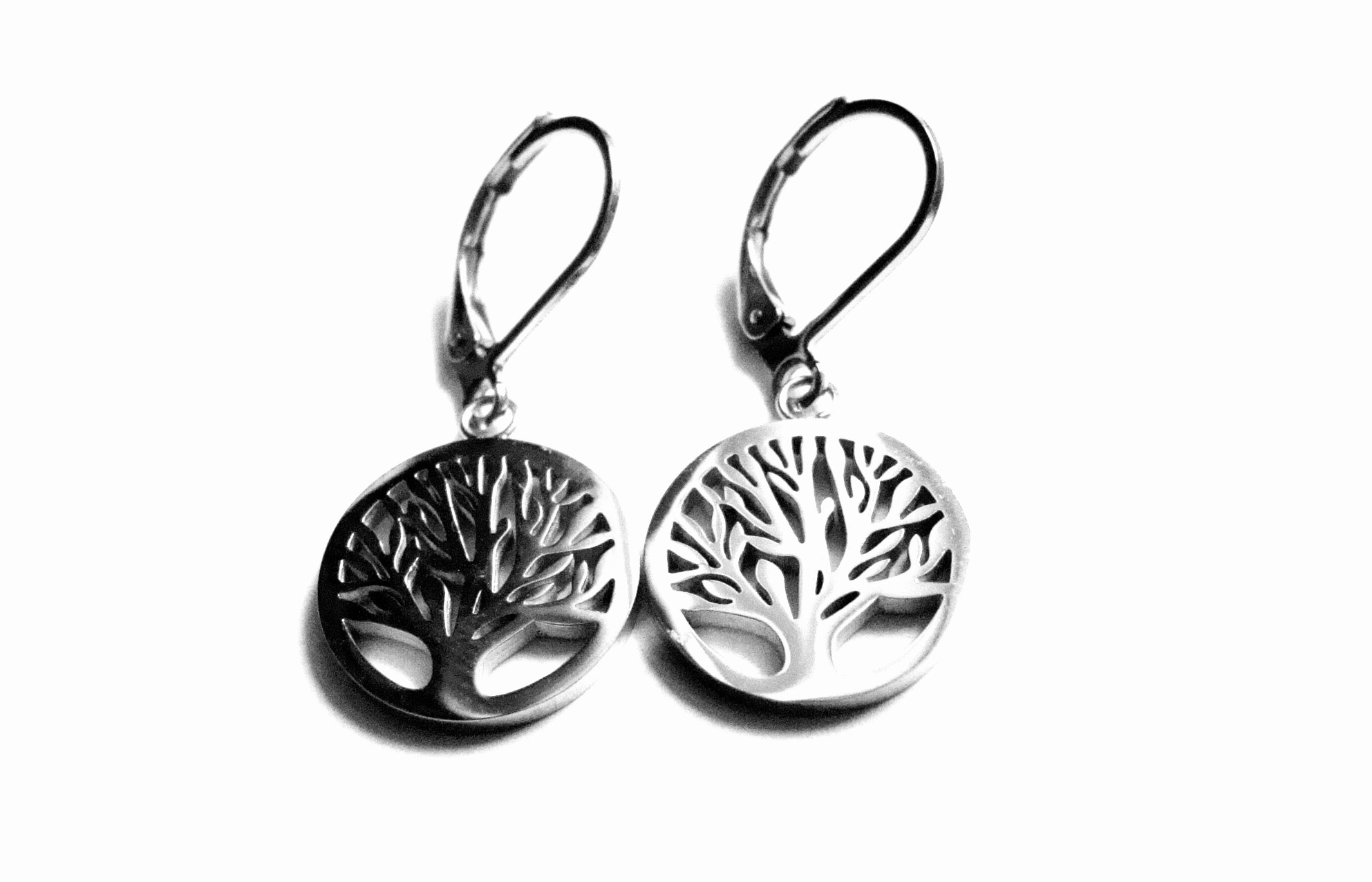 Steel Jewelry Náušnice strom života z chirurgické oceli NS080205
