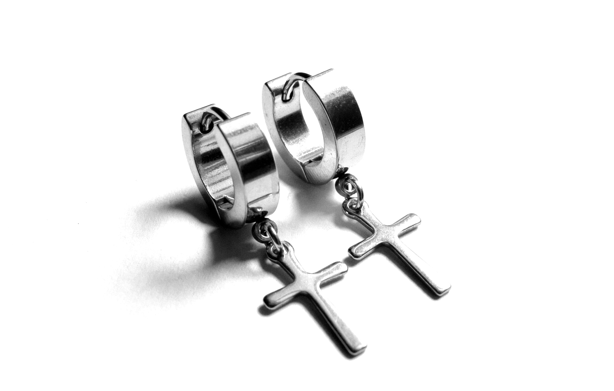 Steel Jewelry Náušnice křížek z chirurgické oceli NS151208