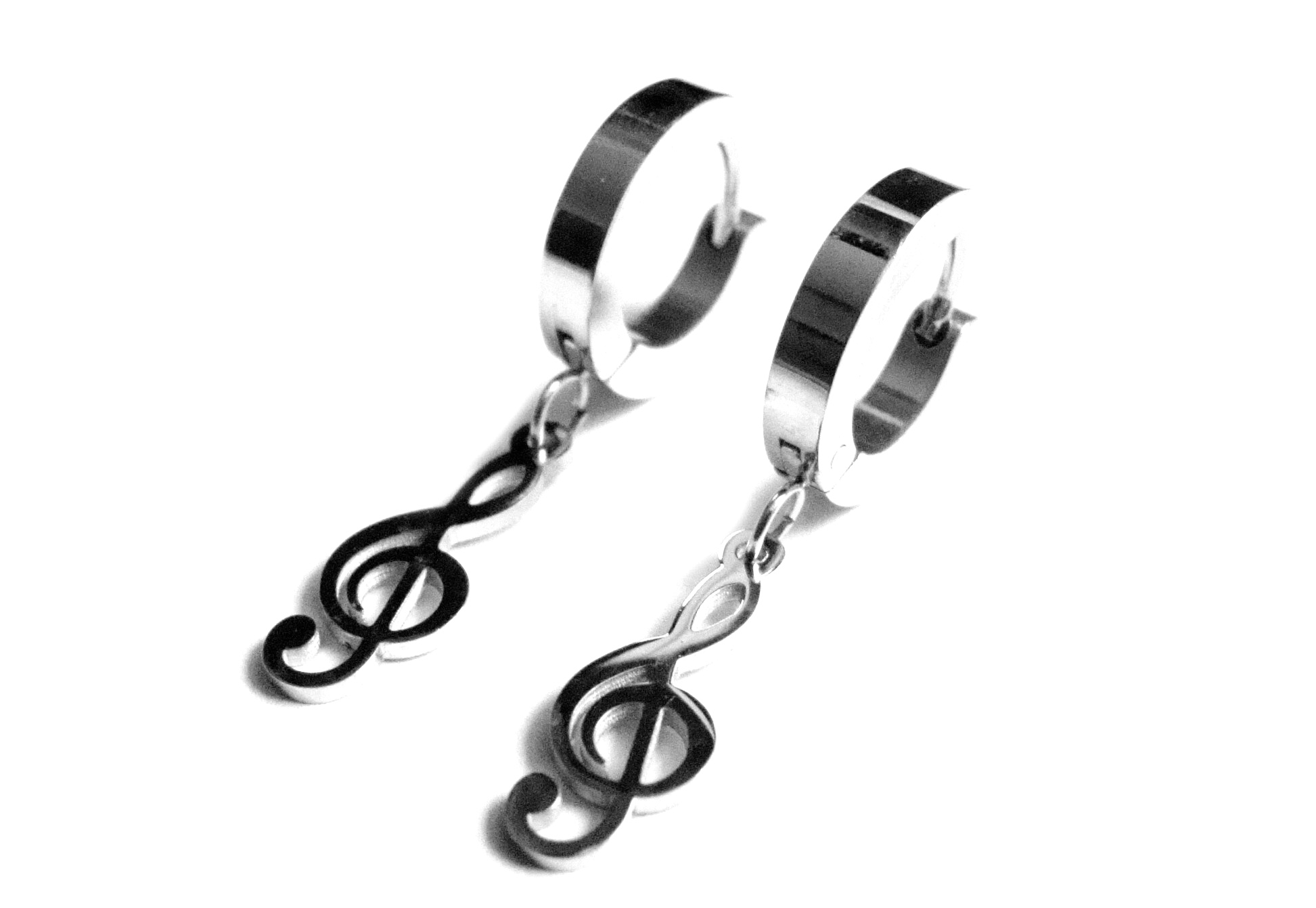 Steel Jewelry Náušnice houslový klíč z chirurgické oceli NS251101