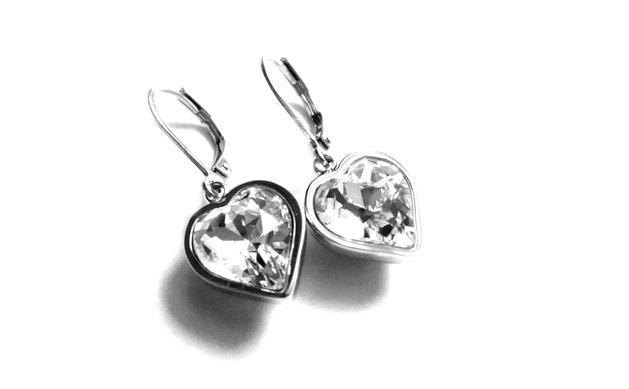 Steel Jewelry Náušnice srdce z chirurgické oceli NS151115