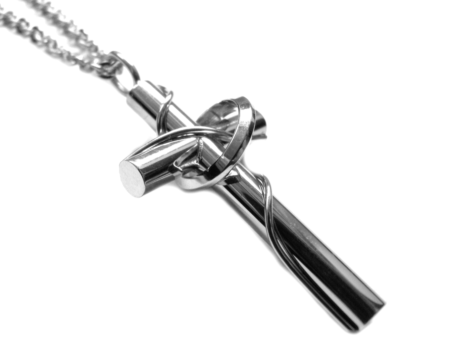 Levně Steel Jewelry Náhrdelník kříž z chirurgické oceli NH500409