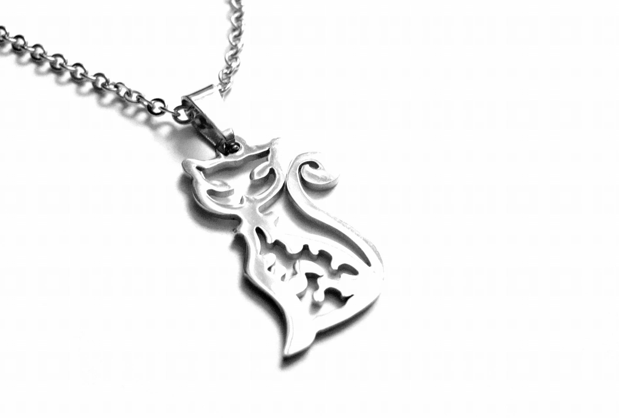Levně Steel Jewelry Náhrdelník kočka z chirurgické oceli NH1601307