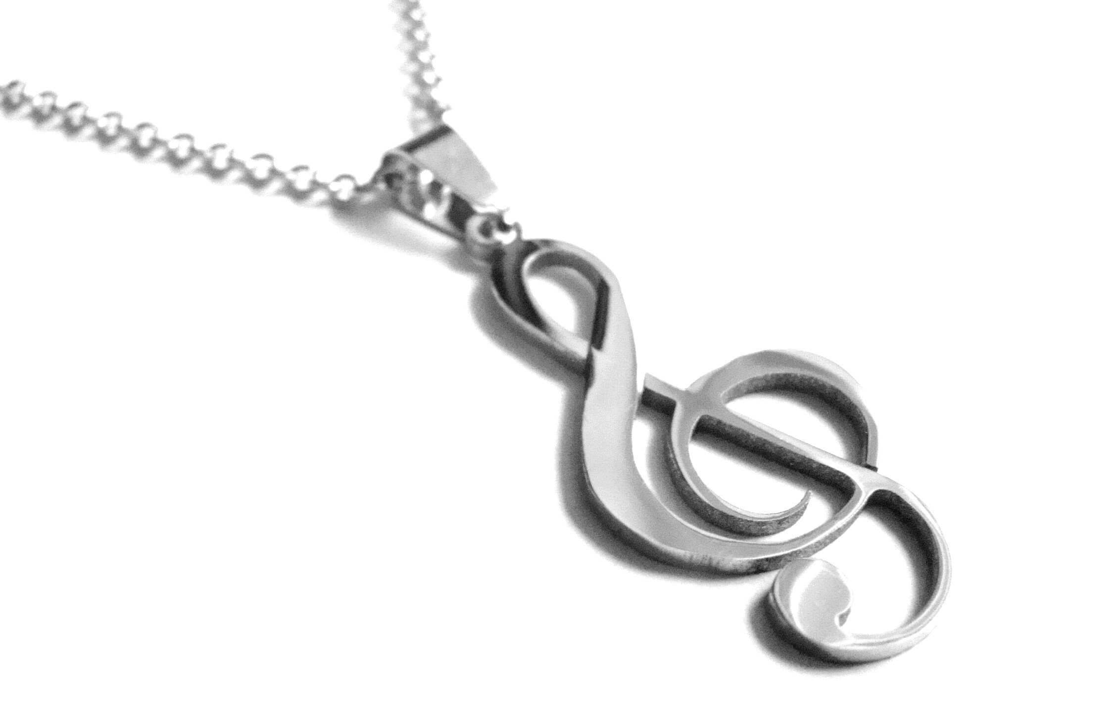 Steel Jewelry Náhrdelník houslový klíč z chirurgické oceli NH090313