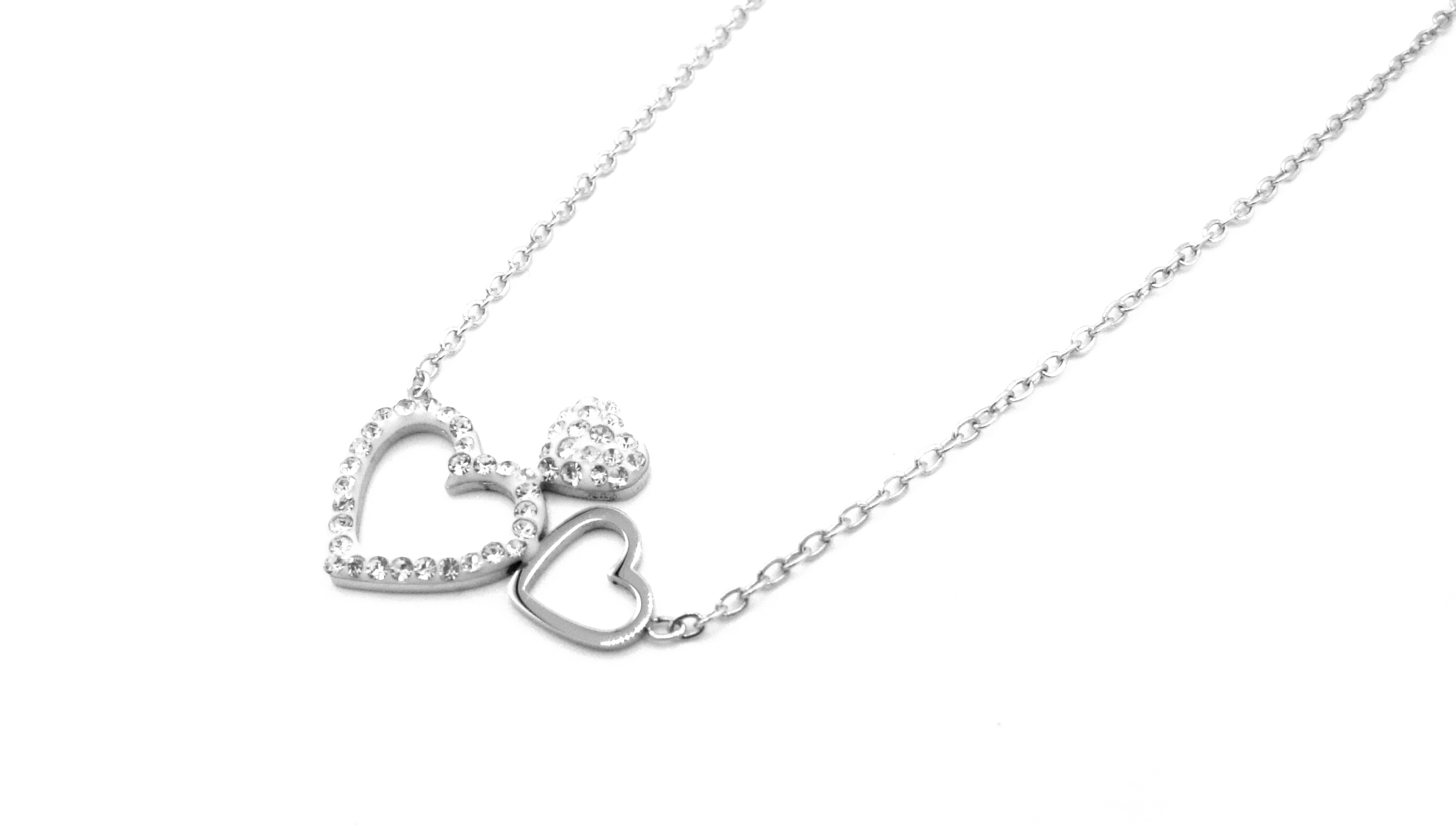Levně Steel Jewelry Náhrdelník srdce z chirurgické oceli NH606014