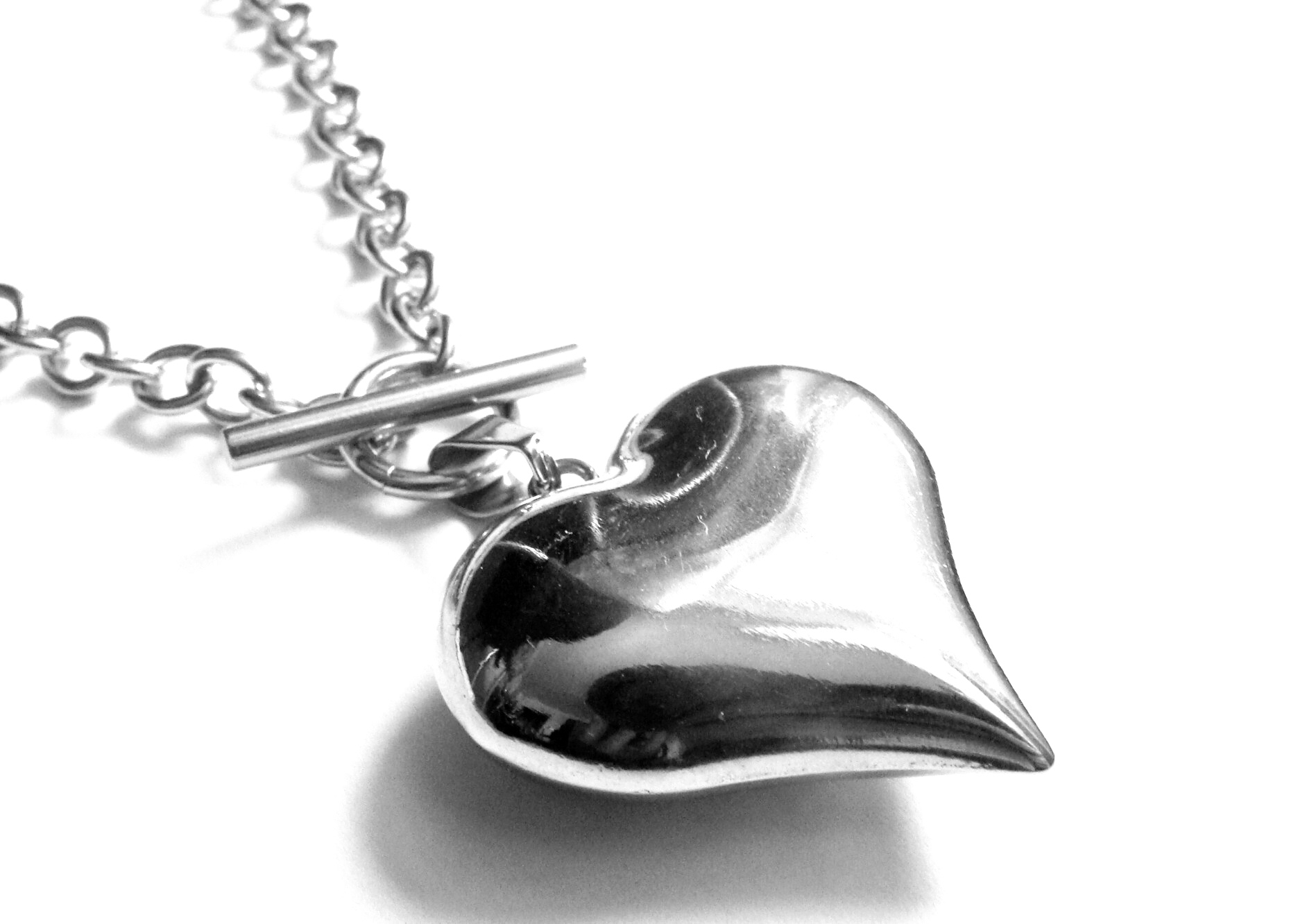 Levně Steel Jewelry Náhrdelník srdce z chirurgické oceli NH090150