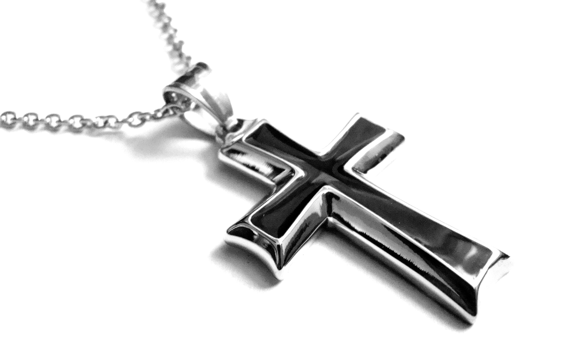 Levně Steel Jewelry Náhrdelník kříž z chirurgické oceli NH141012