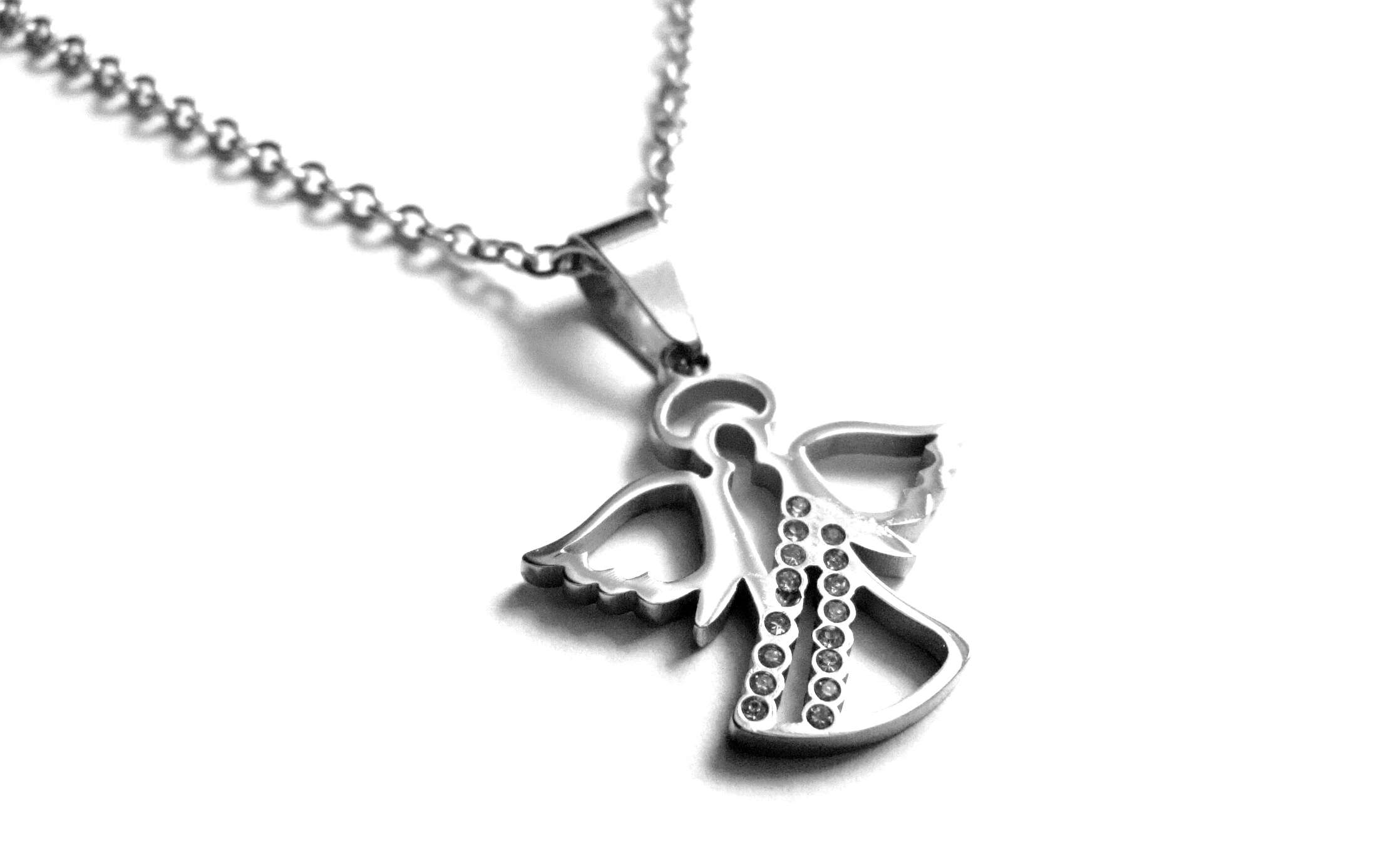 Levně Steel Jewelry Náhrdelník Anděl z chirurgické oceli NH141106