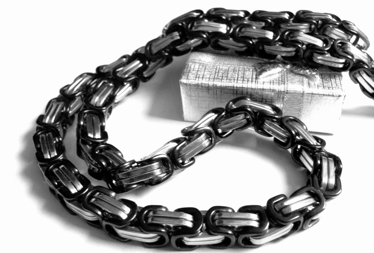 Steel Jewelry Řetízek rekoblack masivní 9 mm z chirurgické oceli NH090188