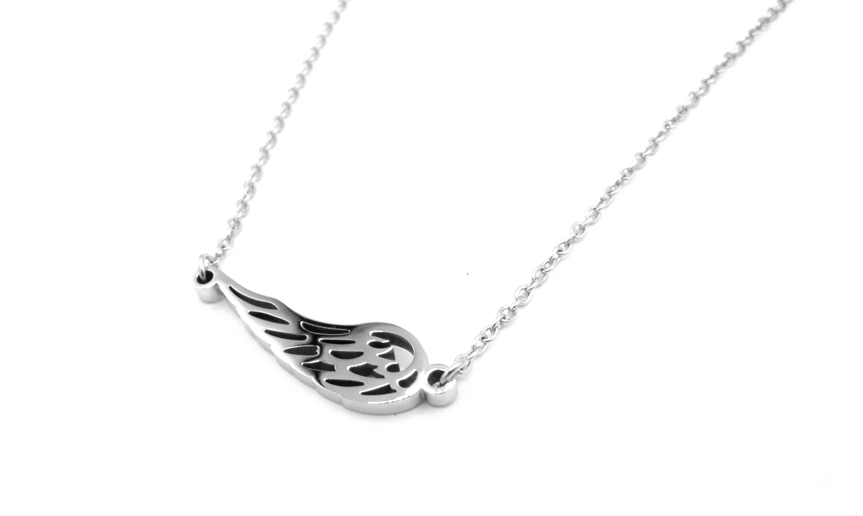 Steel Jewelry Náhrdelník andělské křídlo z chirurgické oceli NH150210