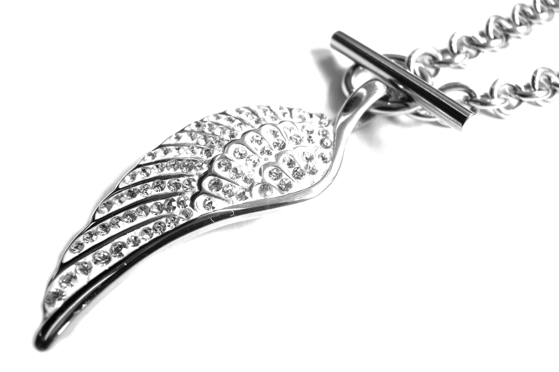 Levně Steel Jewelry Náhrdelník anělské křídlo z chirurgické oceli NH151903