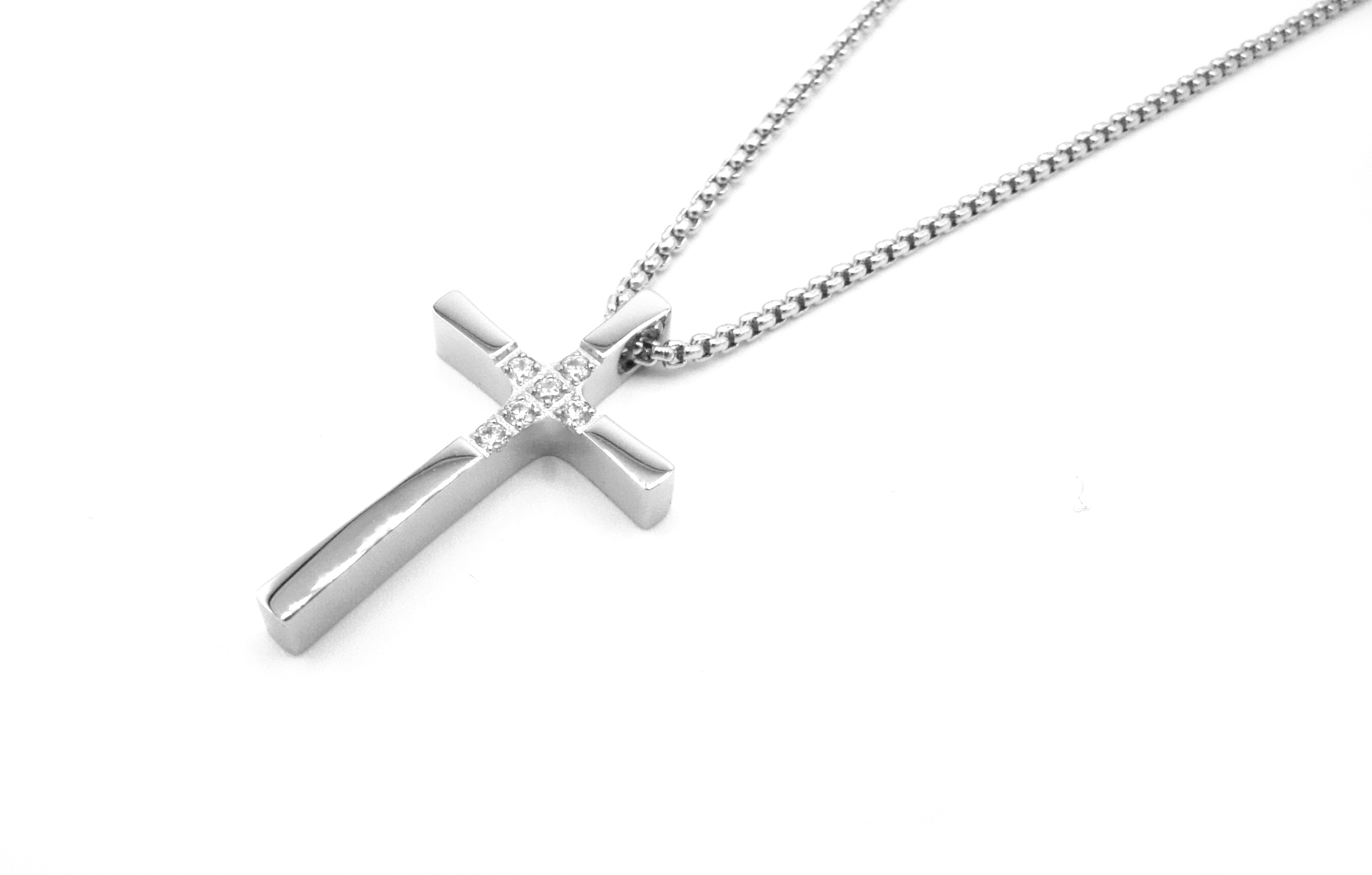 Levně Steel Jewelry Náhrdelník kříž z chirurgické oceli NH150409