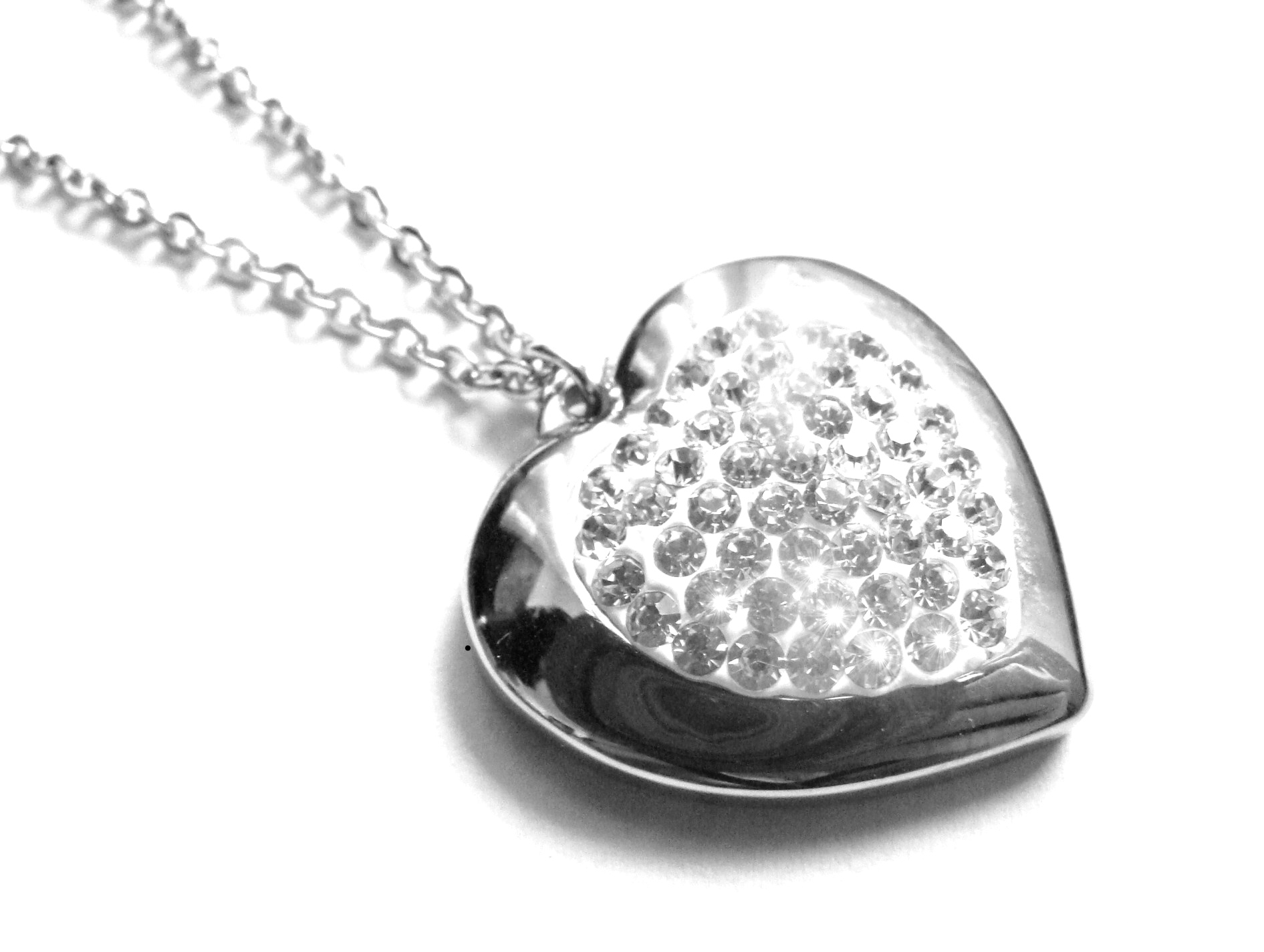 Levně Steel Jewelry Náhrdelník srdce z chirurgické oceli NH156104