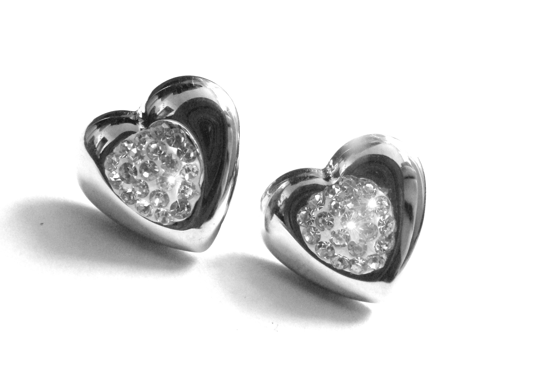Steel Jewelry náušnice srdce z chirurgické oceli NS151104