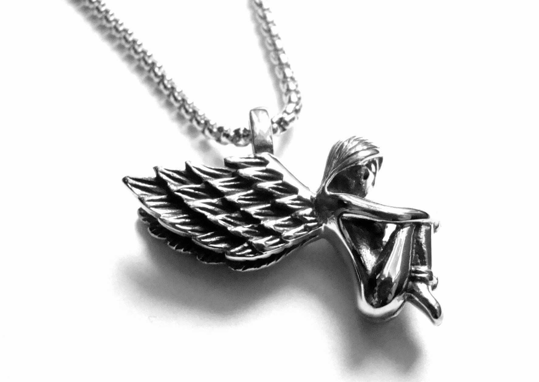 Levně Steel Jewelry Náhrdelník anděl z chirurgické oceli NH151027
