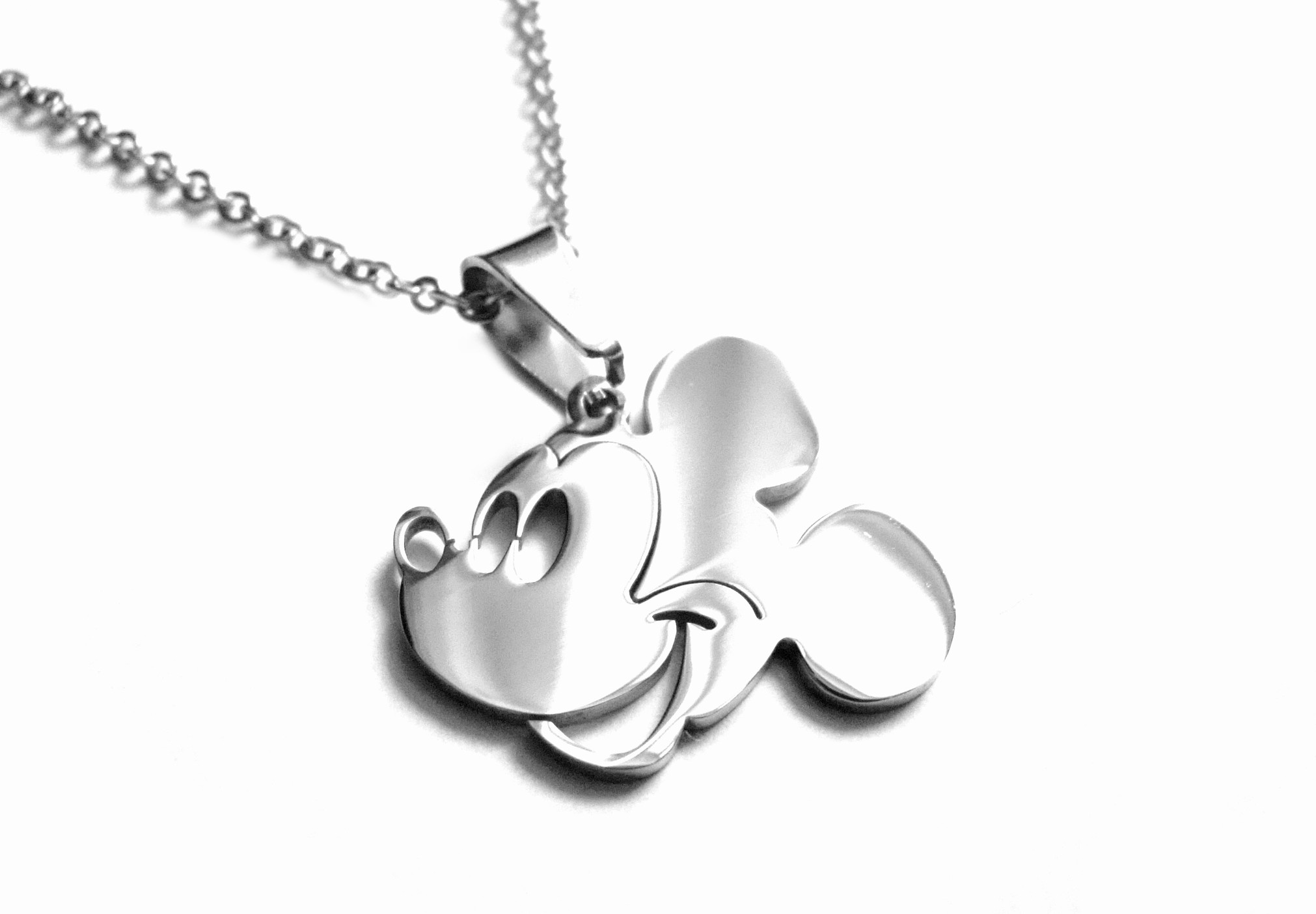 Levně Steel Jewelry Náhrdelník Mickey mouse z chirurgické oceli NH171008