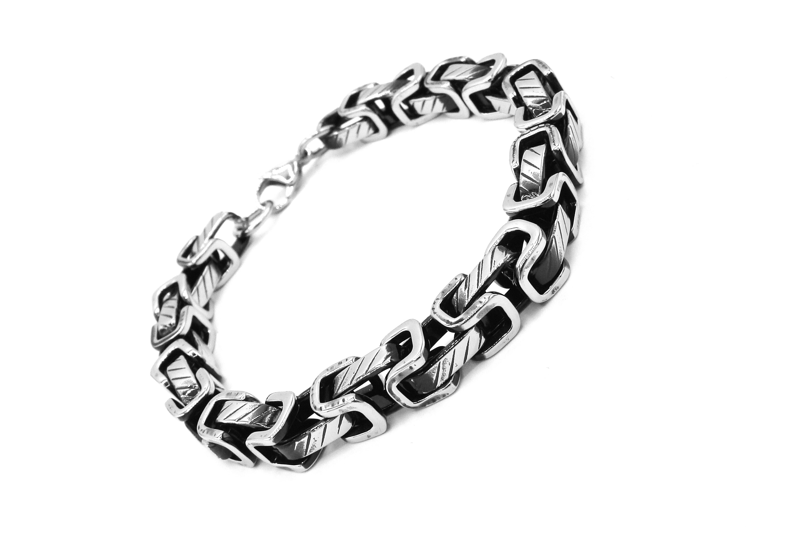 Steel Jewelry Náramek PÁNSKÝ MASIVNÍ Chirurgická ocel NR090283