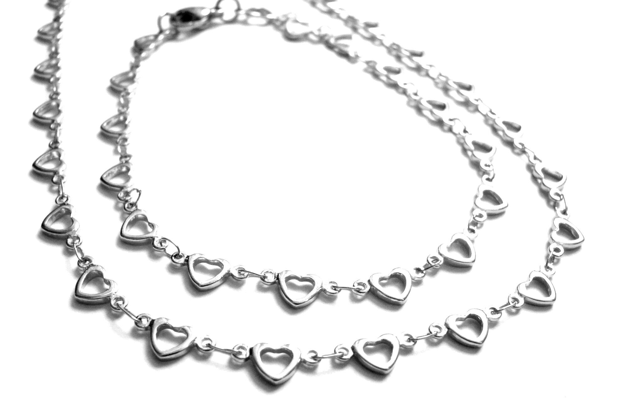Steel Jewelry Set řetízek a náramek srdičkový z chirurgické oceli SET090471
