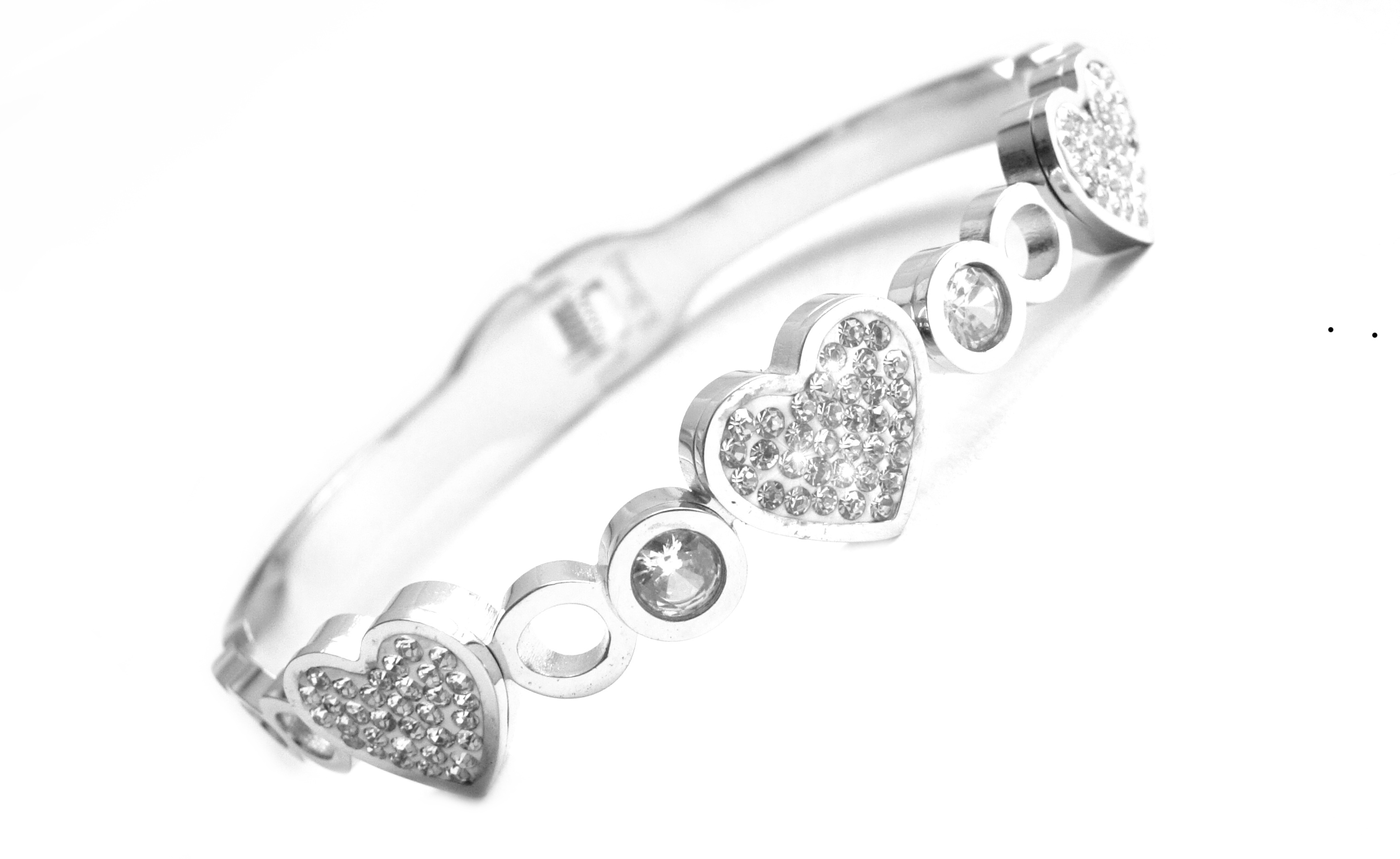 Steel Jewelry Náramek srdce z chirurgické oceli NR121157
