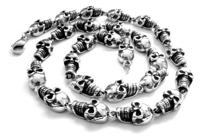 Steel Jewelry Řetízek LEBKY z chirurgické oceli NH090166