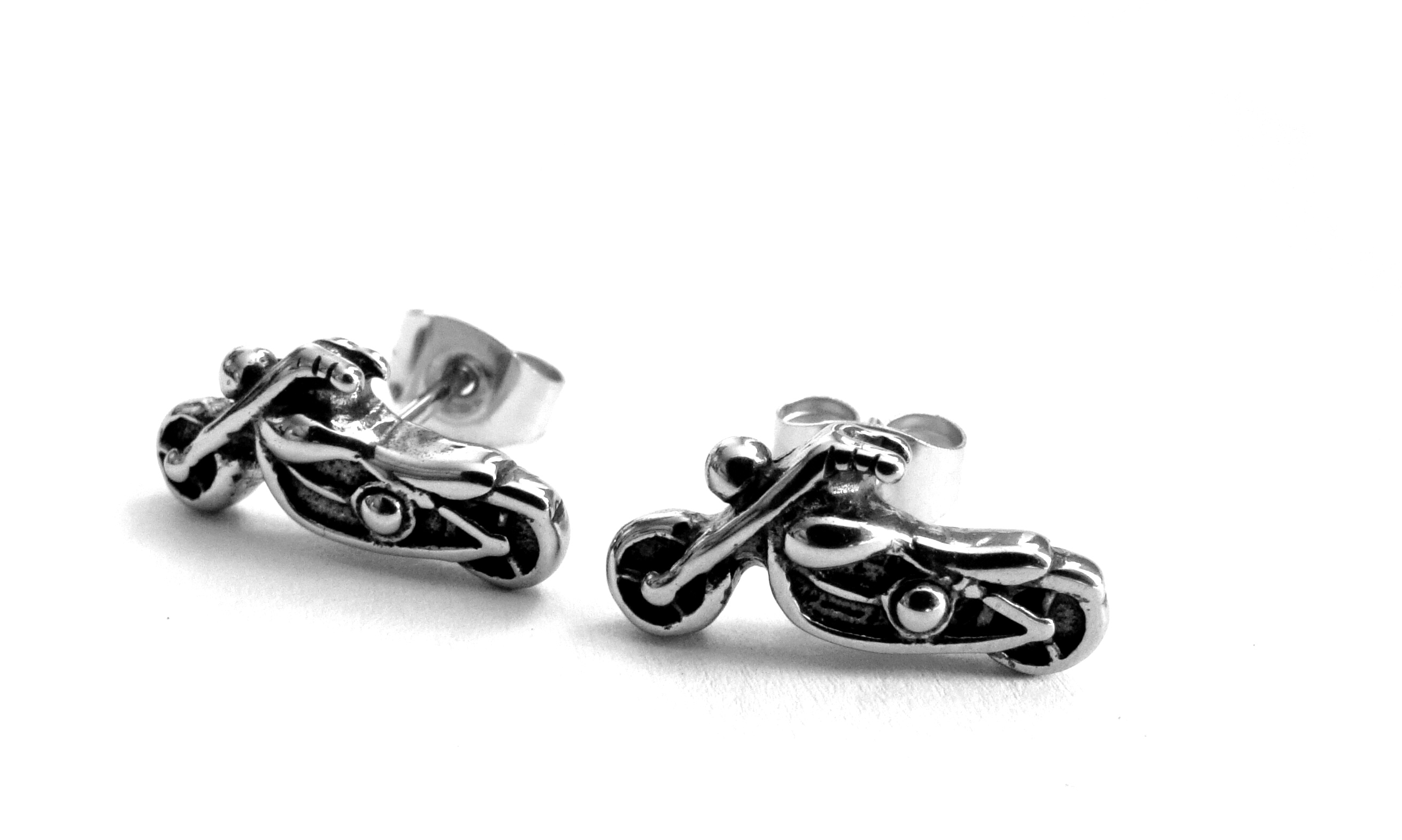 Steel Jewelry Náušnice motorka z chirurgické oceli NS090454
