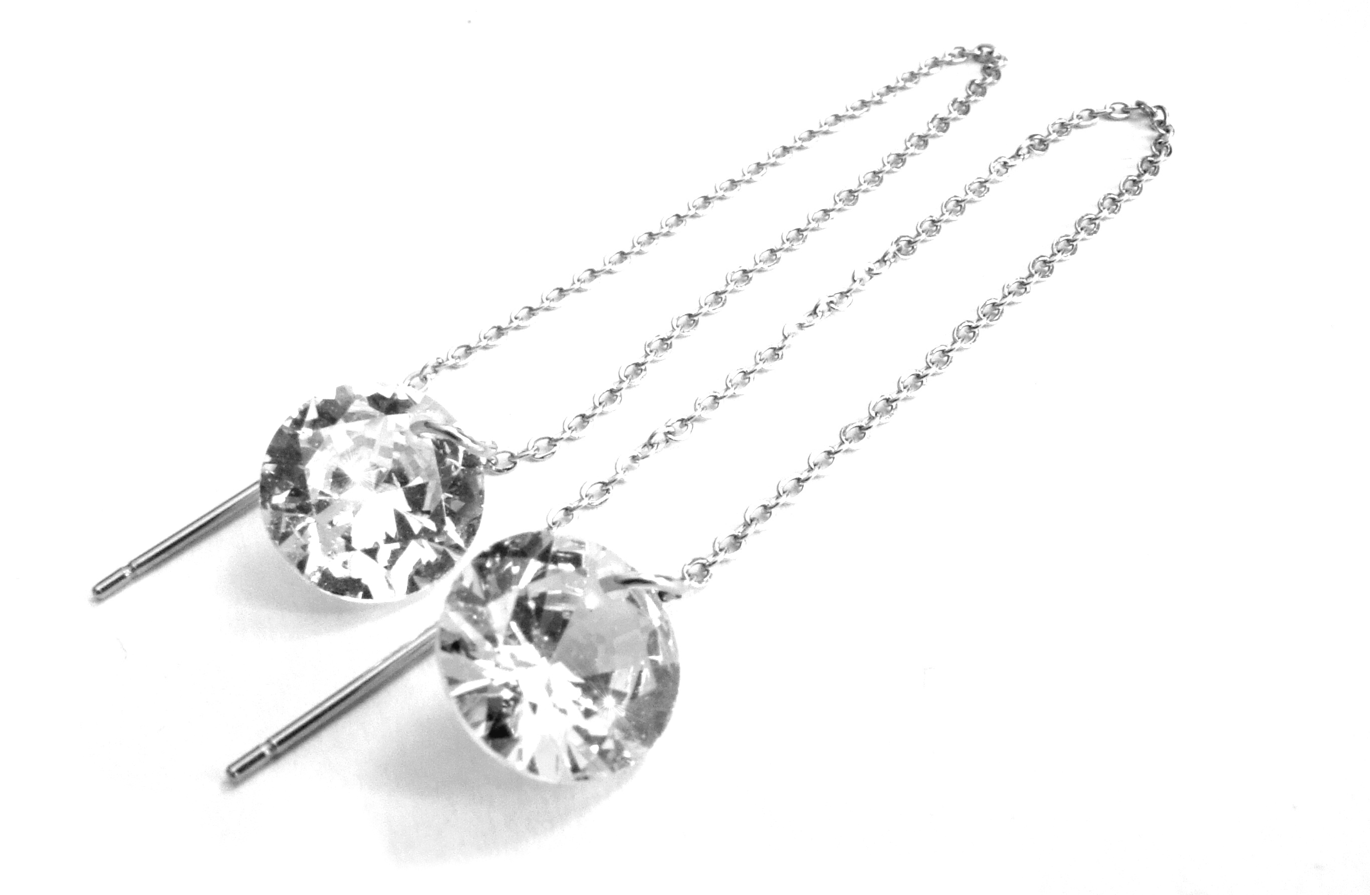 Steel Jewelry Náušnice provlékací krystalek z chirurgické oceli NS500441