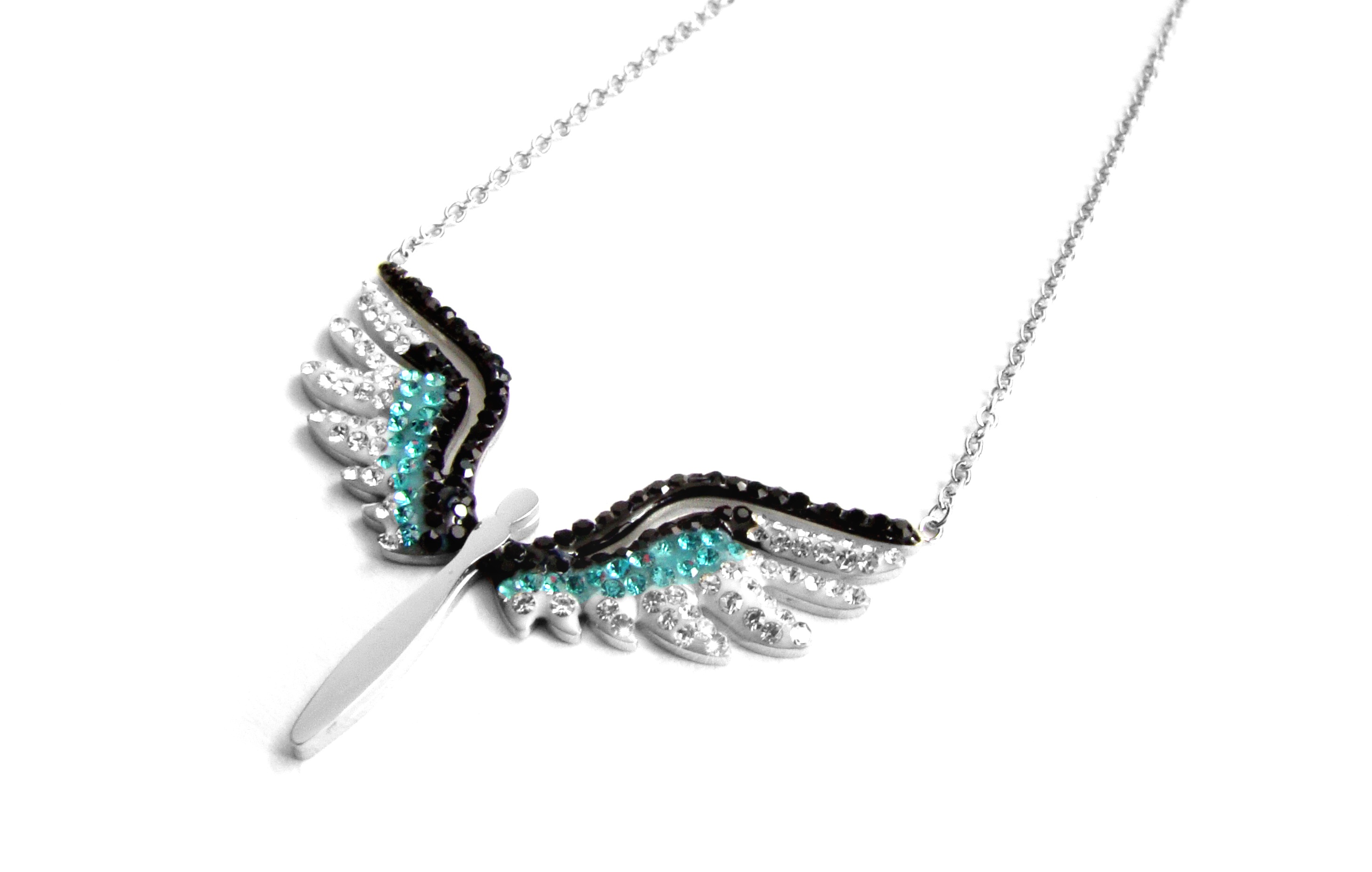 Levně Steel Jewelry Náhrdelník barevný anděl z chirurgické oceli NH111118