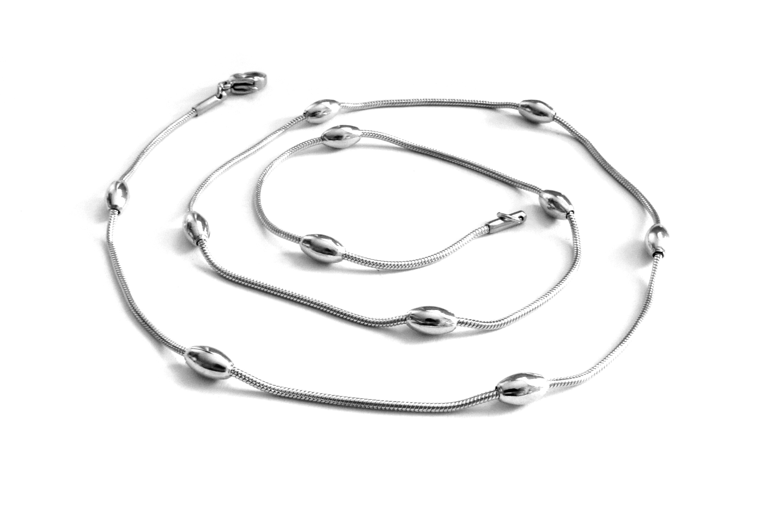 Steel Jewelry Řetízek jemný s oválky z chirurgické oceli NH150314