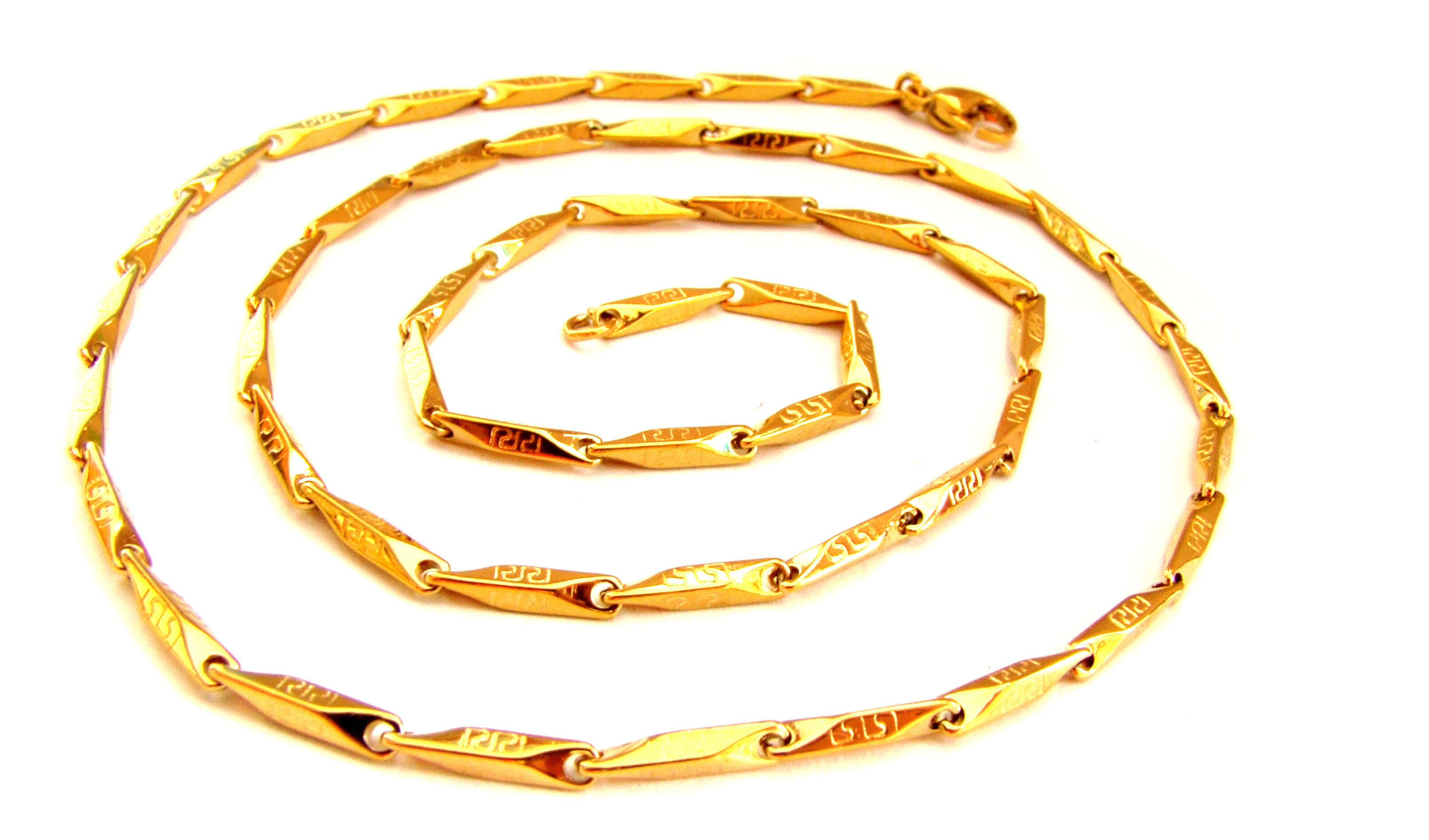 Steel Jewelry Řetízek gold z chirurgické oceli NH140926