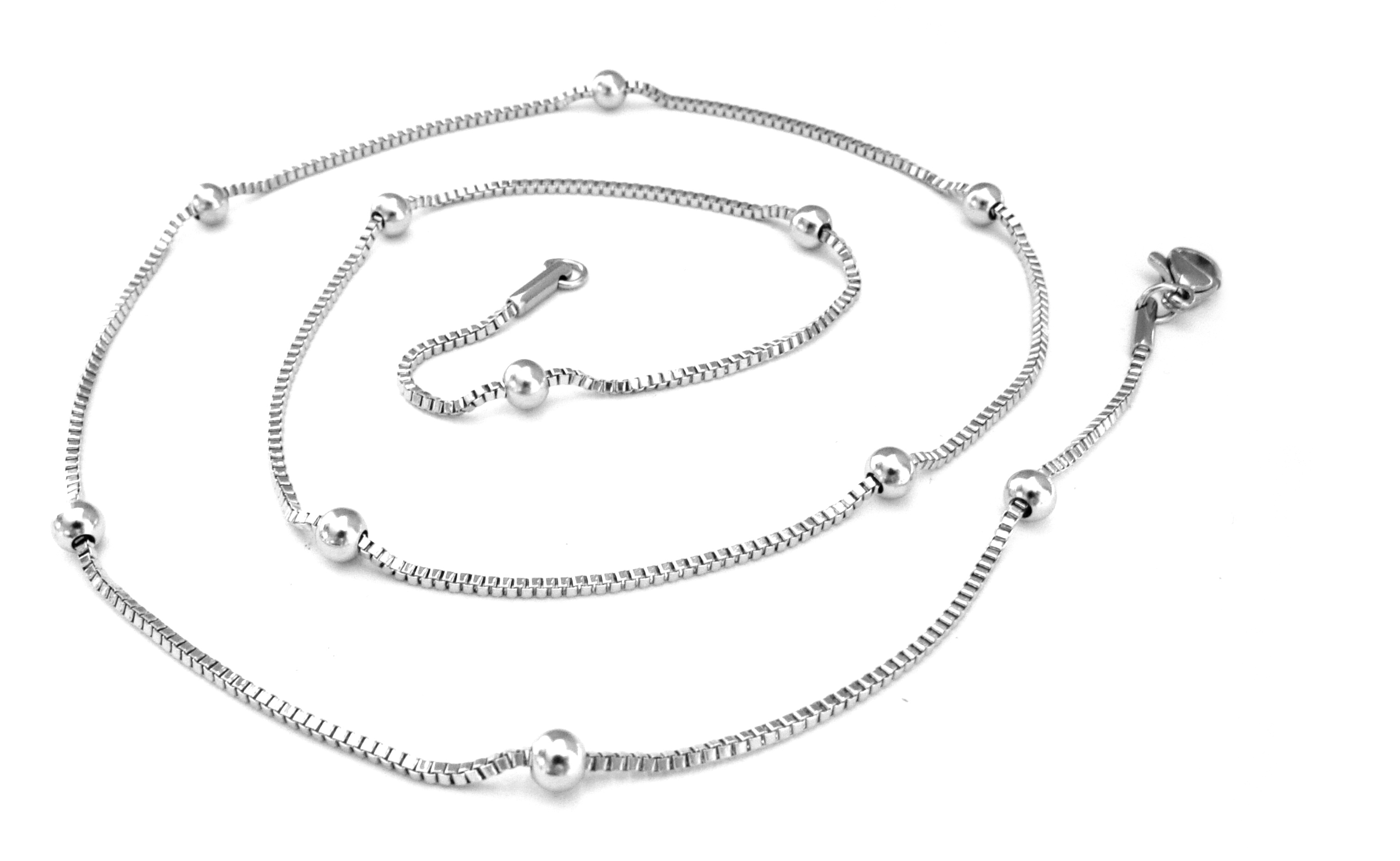 Steel Jewelry Řetízek jemný s kuličkami z chirurgické oceli NH150302