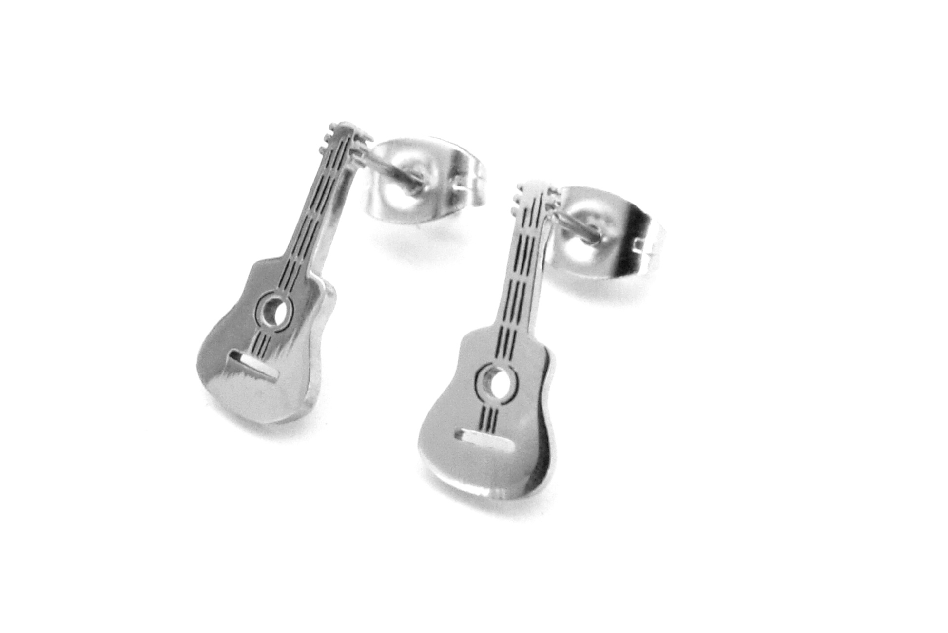 Steel Jewelry Náušnice kytara z chirurgické oceli NS090190