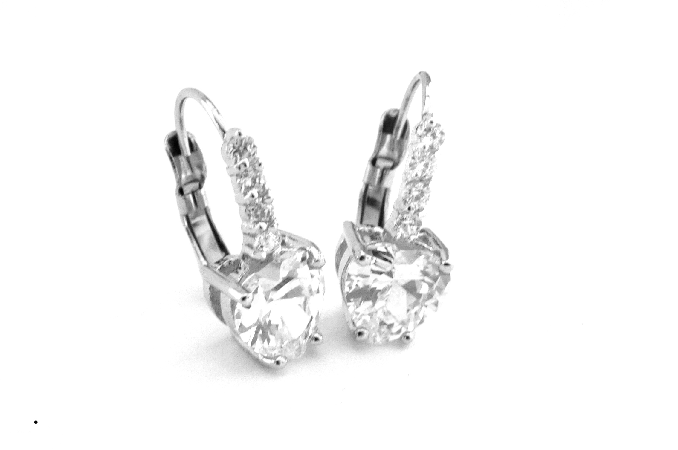 Steel Jewelry Náušnice krystalové srdce z chirurgické oceli NS090235