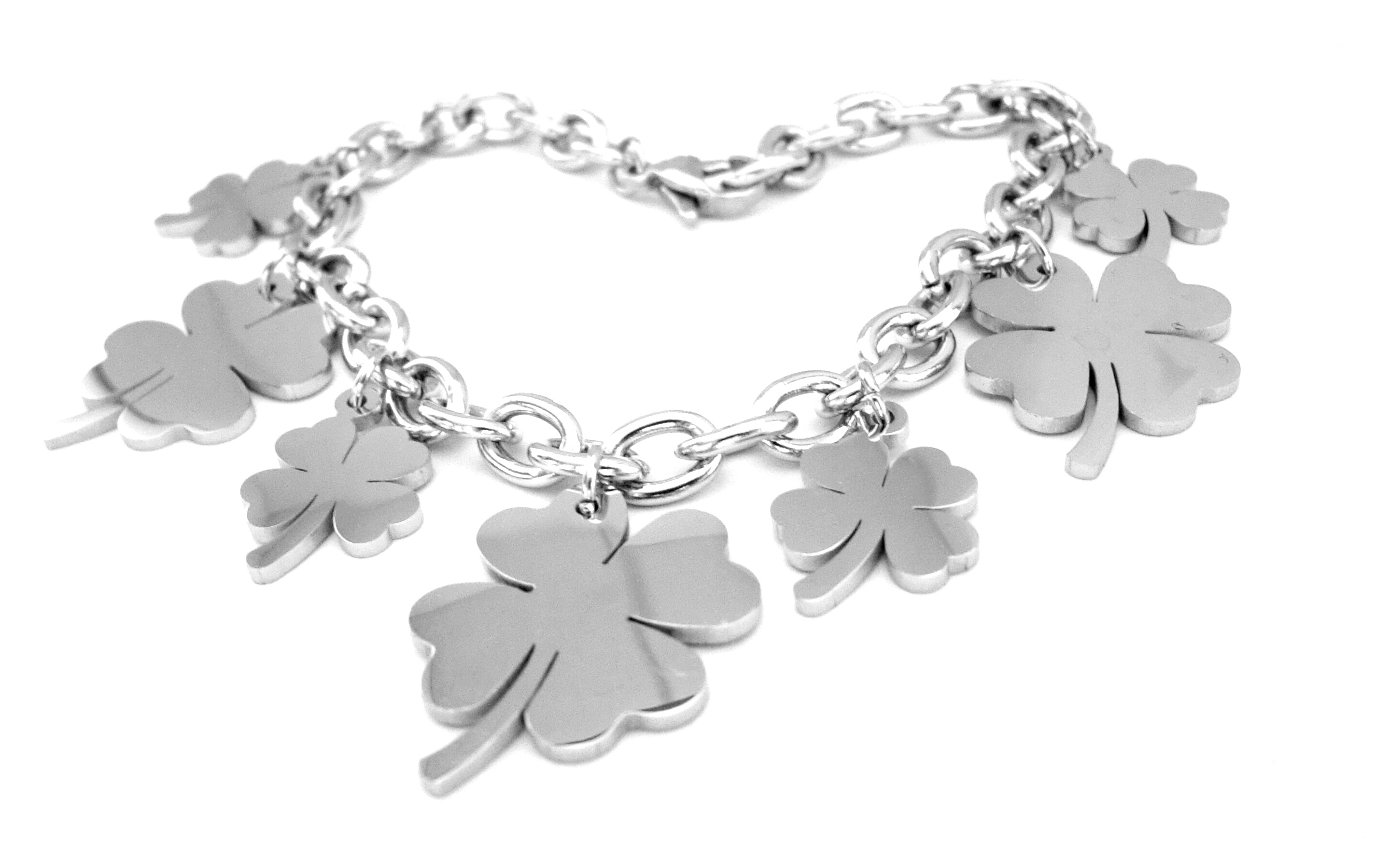 Steel Jewelry Náramek čtyřlístek z chirurgické oceli NR150112