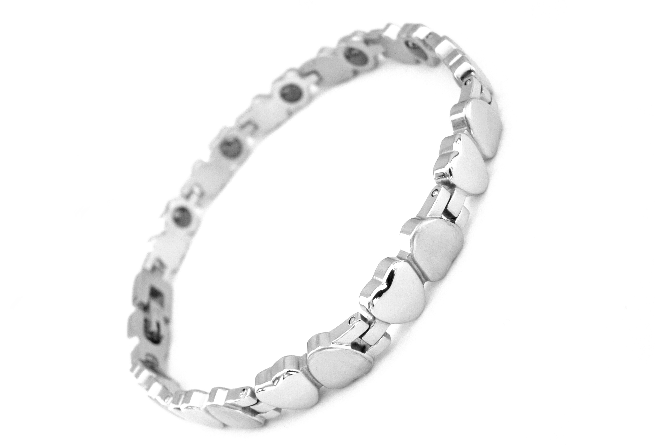 Steel Jewelry Náramek srdce magnetický z chirurgické oceli NR090498