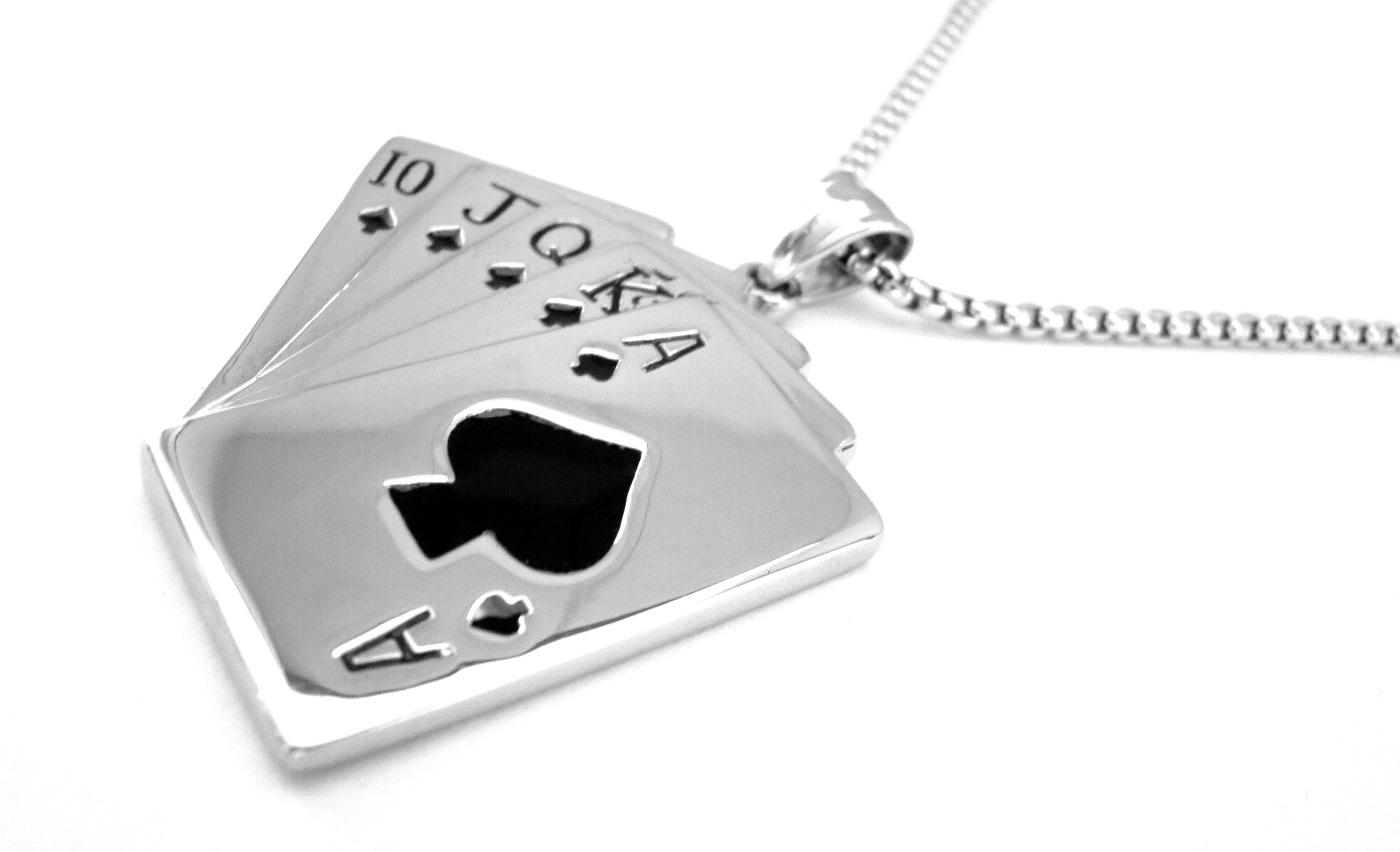 Levně Steel Jewelry Náhrdelník karty z chirurgické oceli NH140124