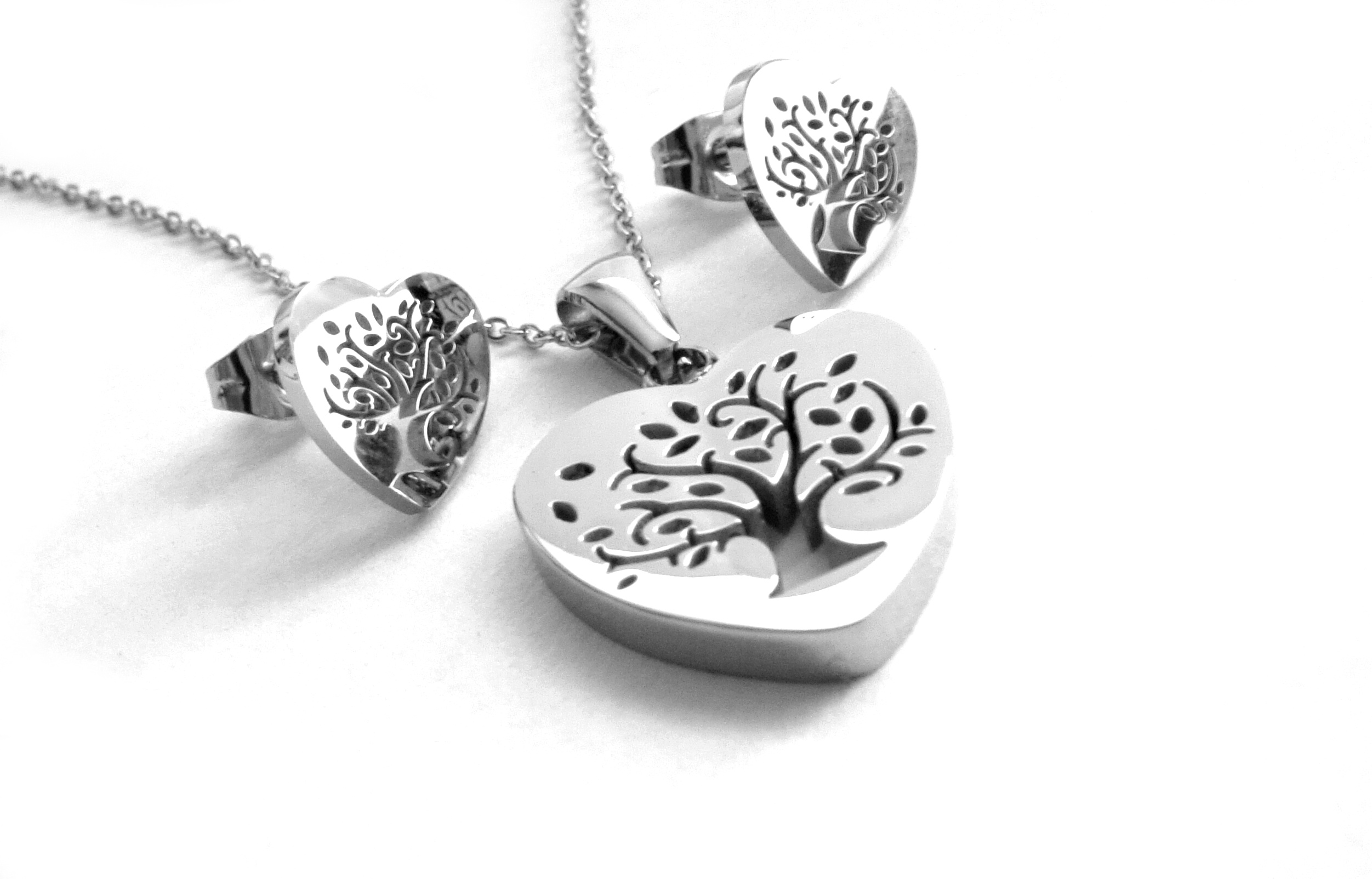 Steel Jewelry set náhrdelník a náušnice strom života z chirurgické oceli SET121122
