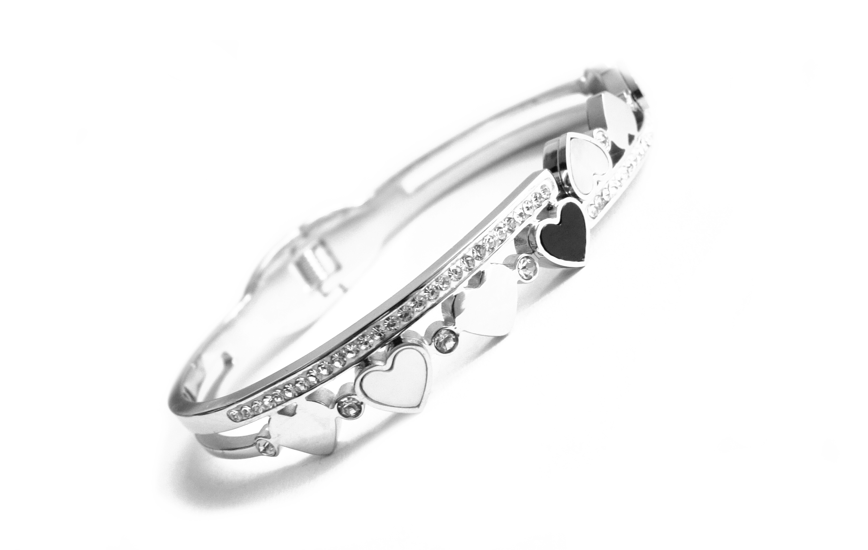 Steel Jewelry Náramek srdce z chirurgické oceli NR090243