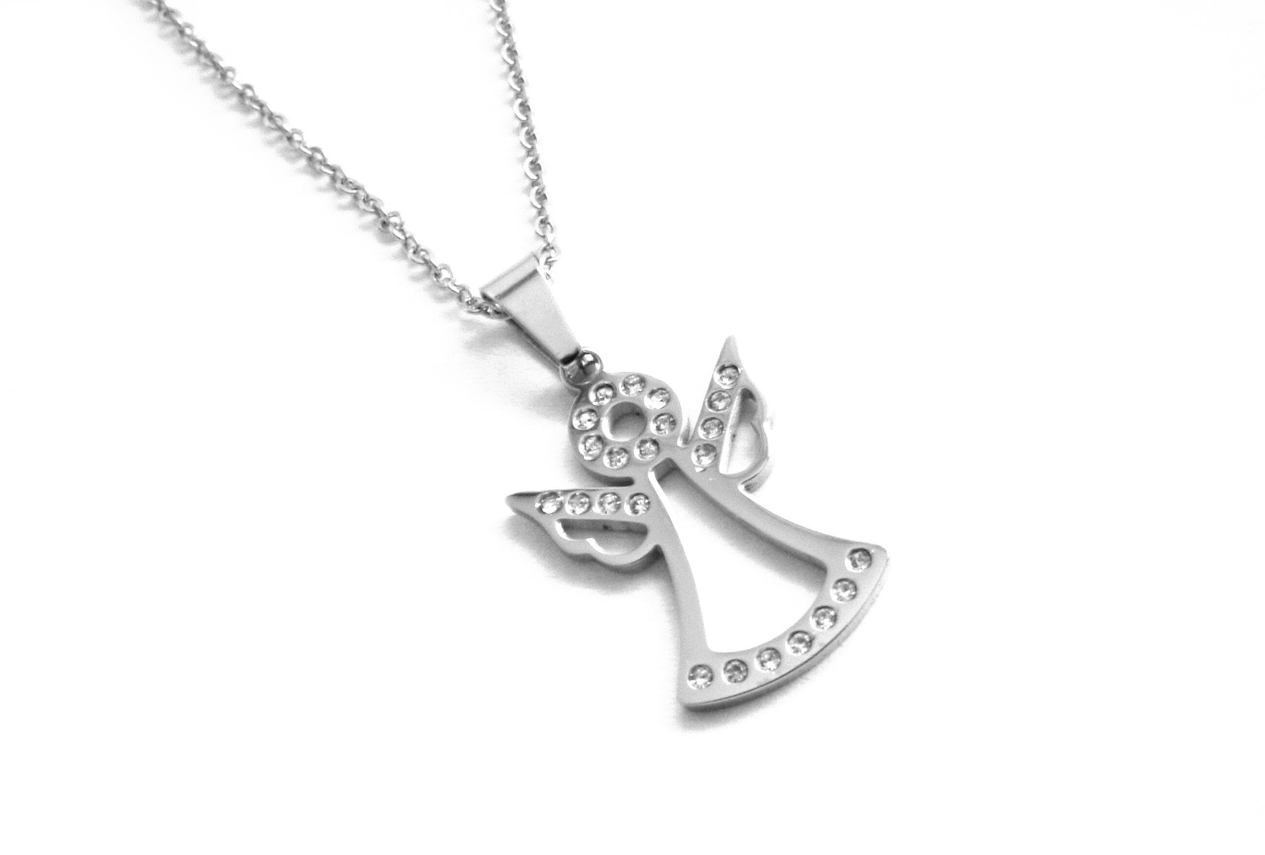 Levně Steel Jewelry Náhrdelník anděl z chirurgické oceli NH151210