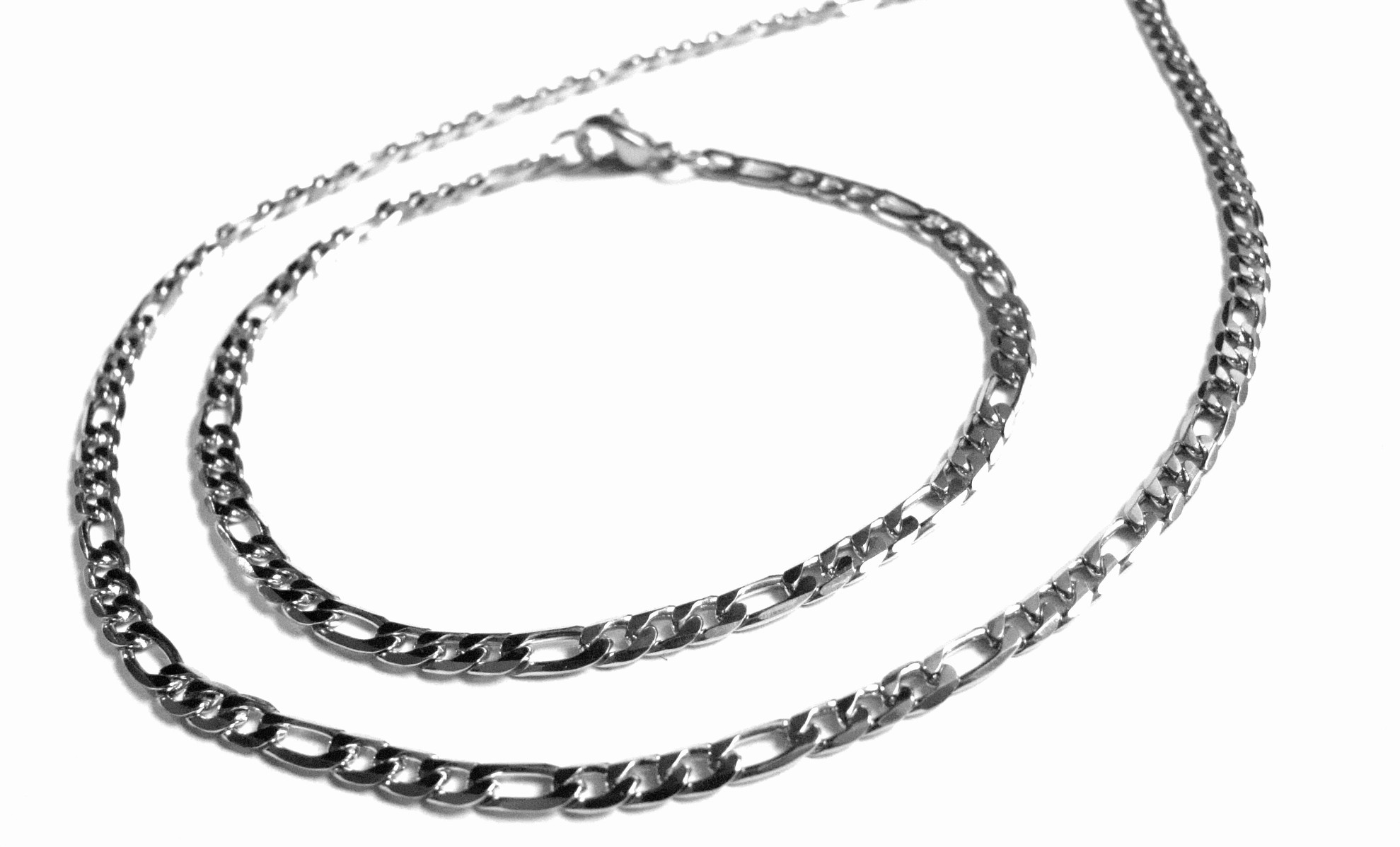 Steel Jewelry Set řetízek a náramek jemný z chirurgické oceli SET150403
