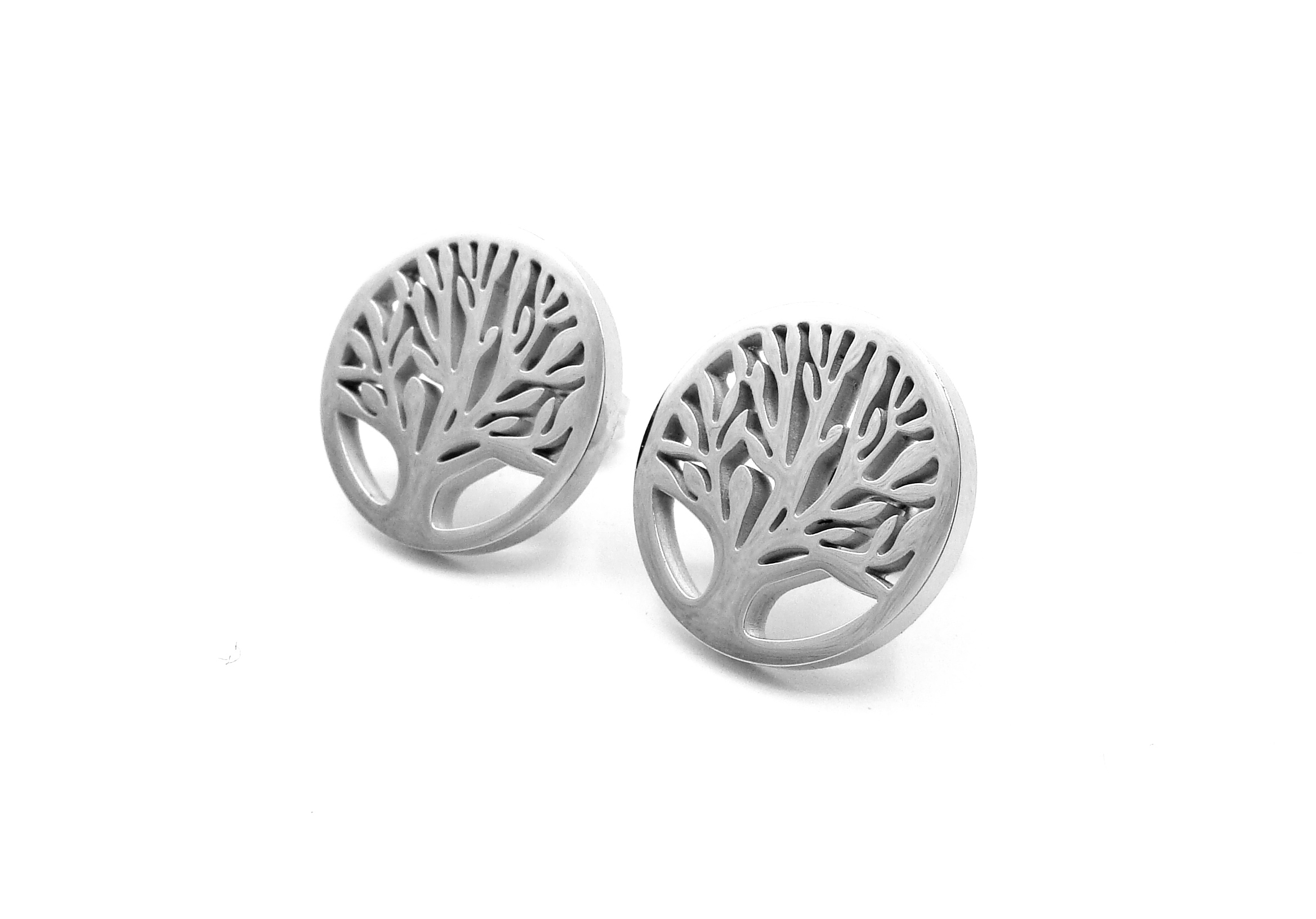 Steel Jewelry Náušnice pecky strom života z chirurgické oceli NS130122