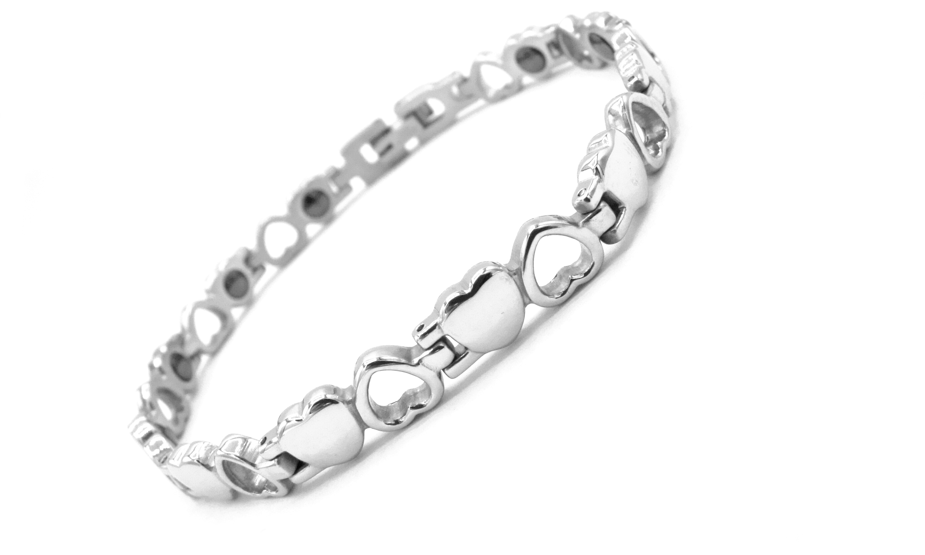 Steel Jewelry Náramek srdce magnetický z chirurgické oceli NR220102