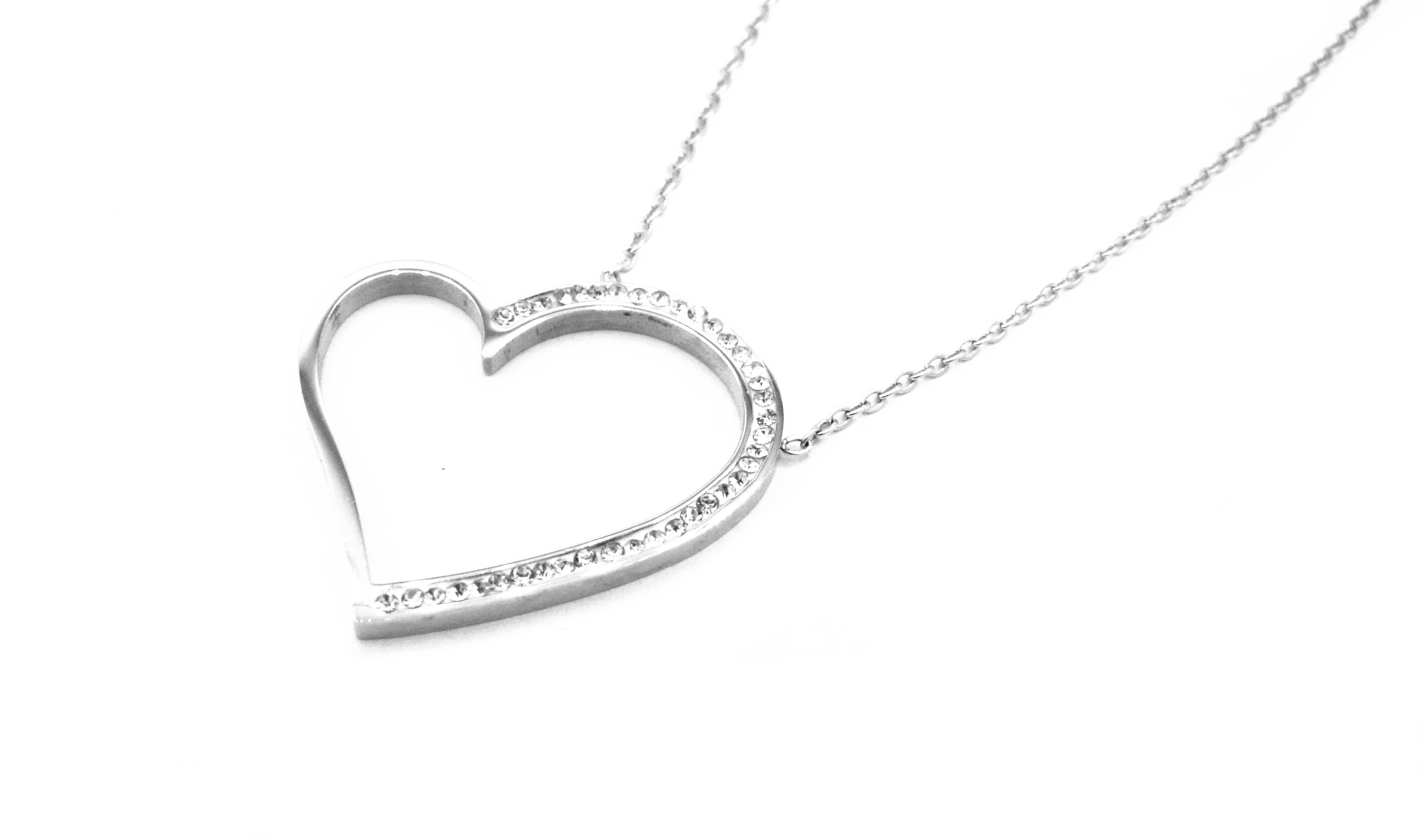 Levně Steel Jewelry Náhrdelník srdce z chirurgické oceli NH140703