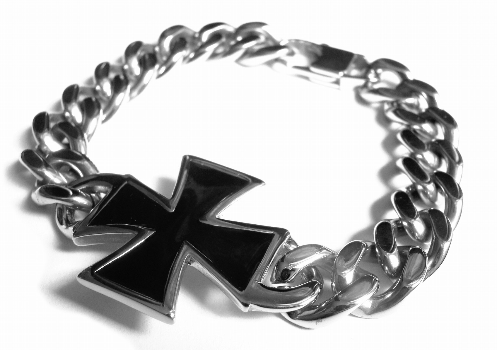 Steel Jewelry Náramek maltézský kříž z chirurgické oceli NR150414