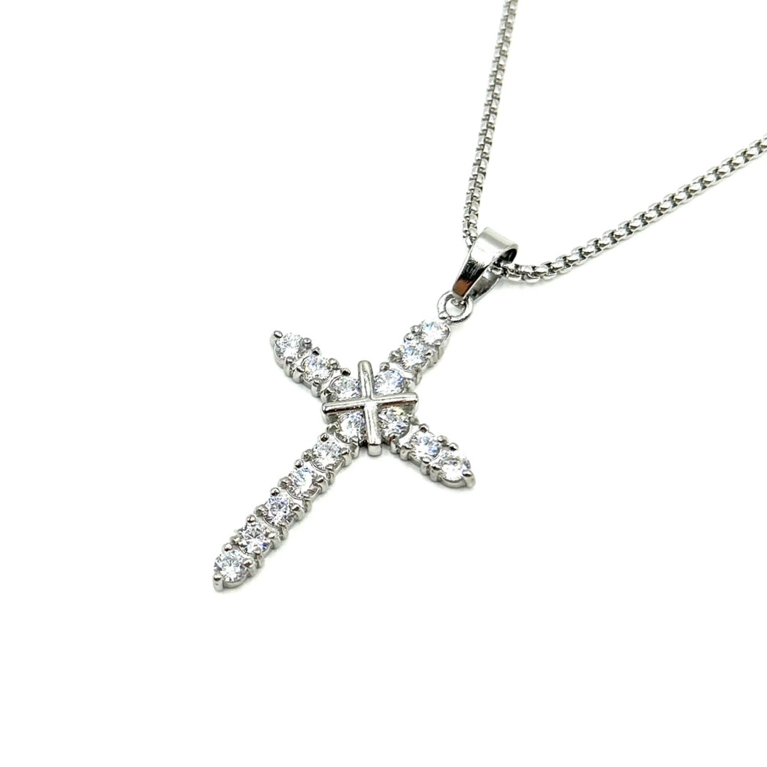 Levně Steel Jewelry Náhrdelník kříž z chirugické oceli NH180301