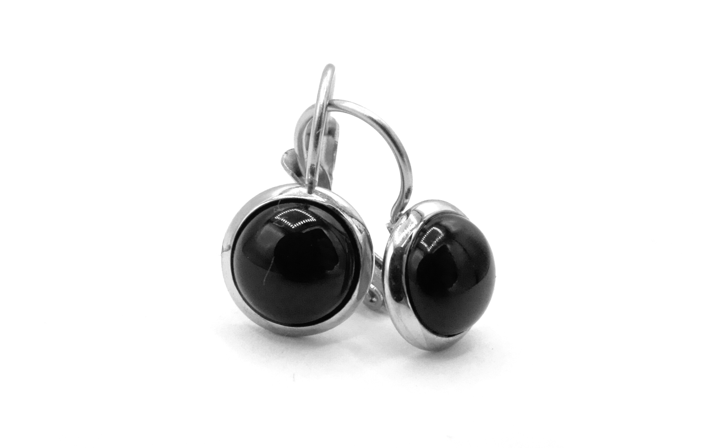Steel Jewelry Náušnice visací černé z chirurgické oceli NS220148