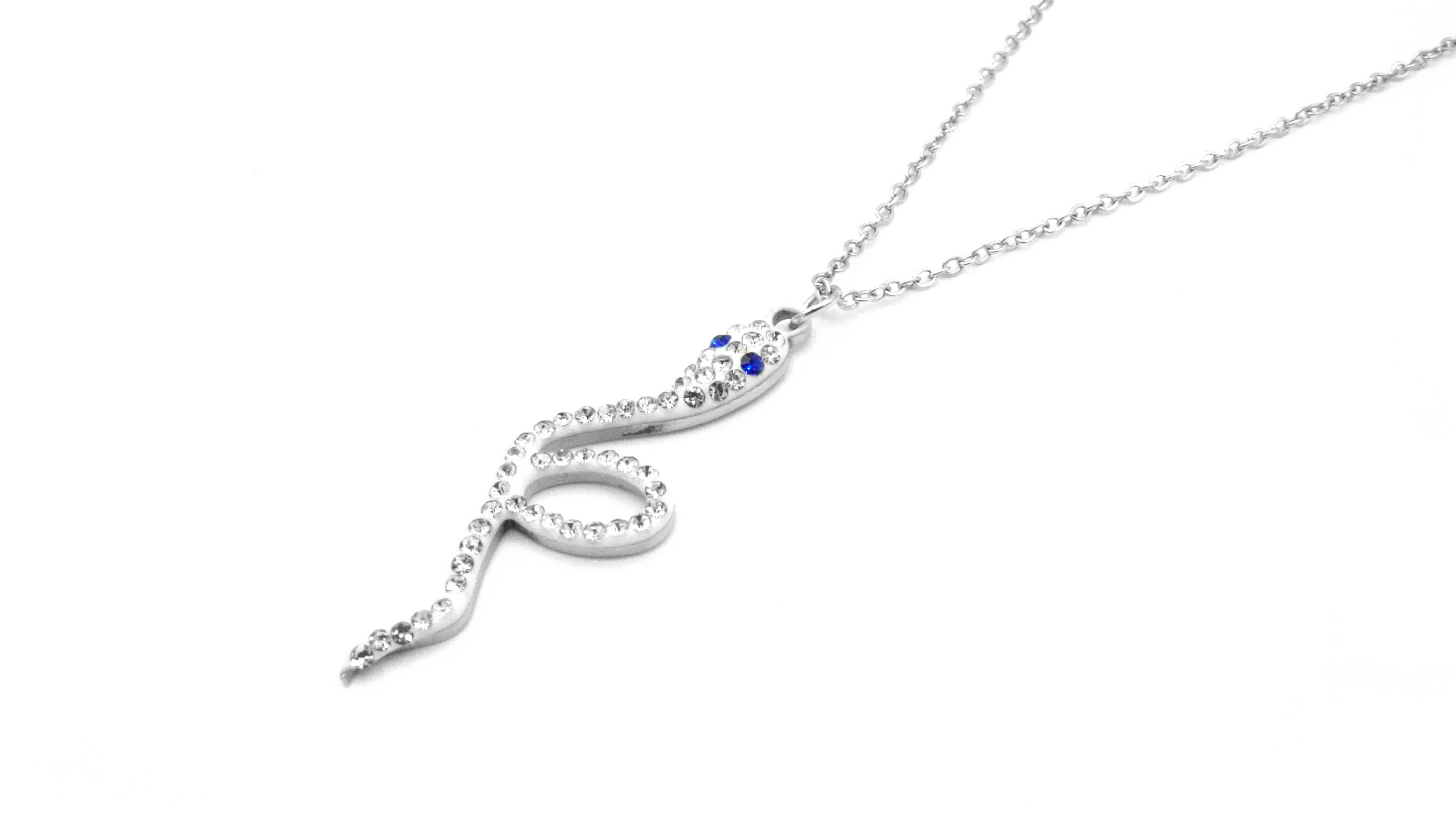 Levně Steel Jewelry Náhrdelník had s krystalky z chirurgické oceli NH090201