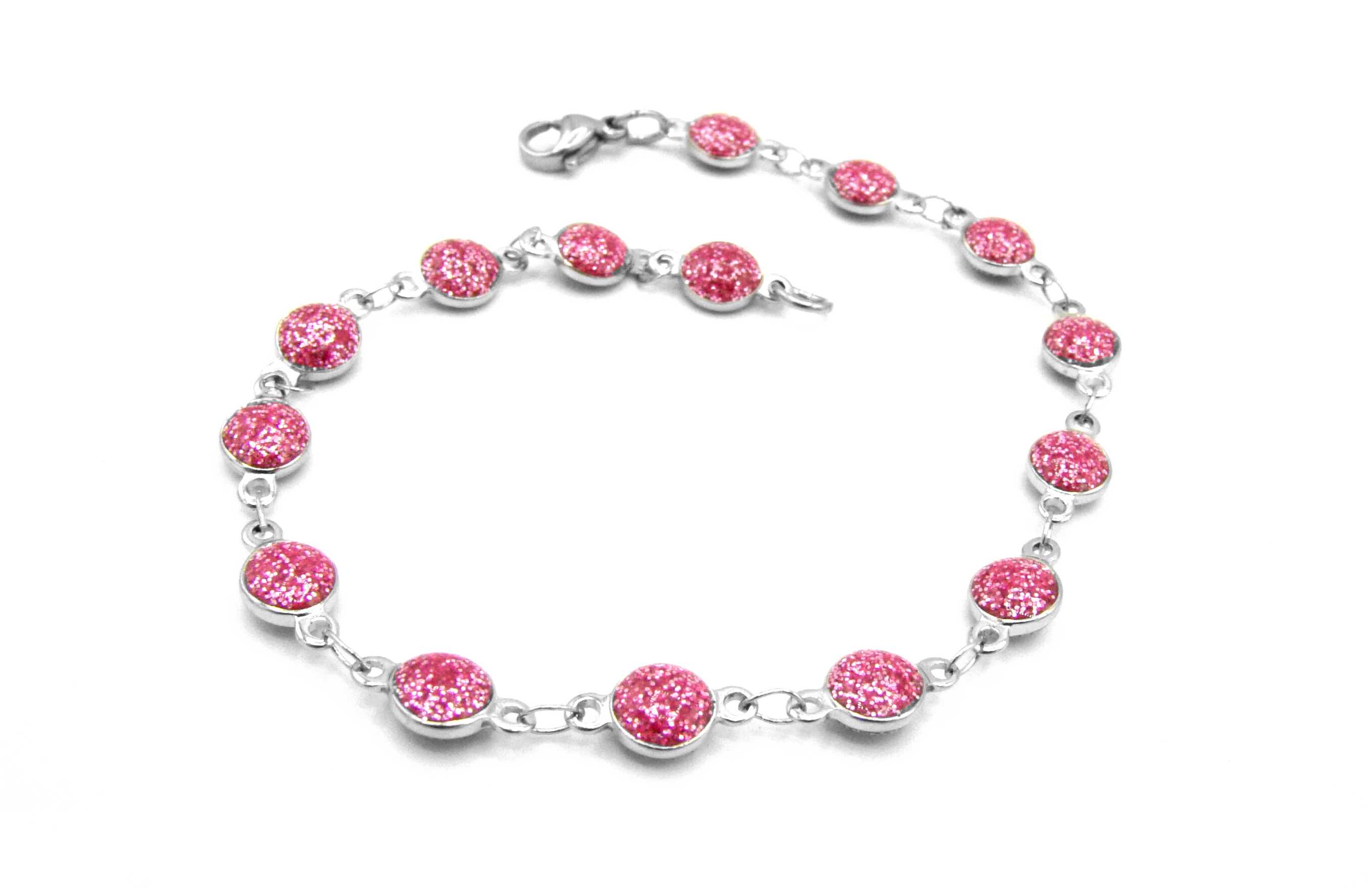 Steel Jewelry Náramek růžový z chirurgické oceli NR220156