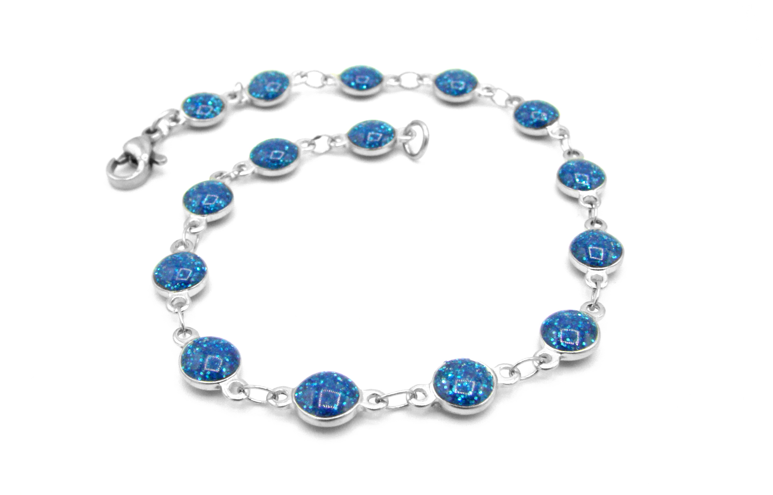 Steel Jewelry Náramek modrý z chirurgické oceli NR220159