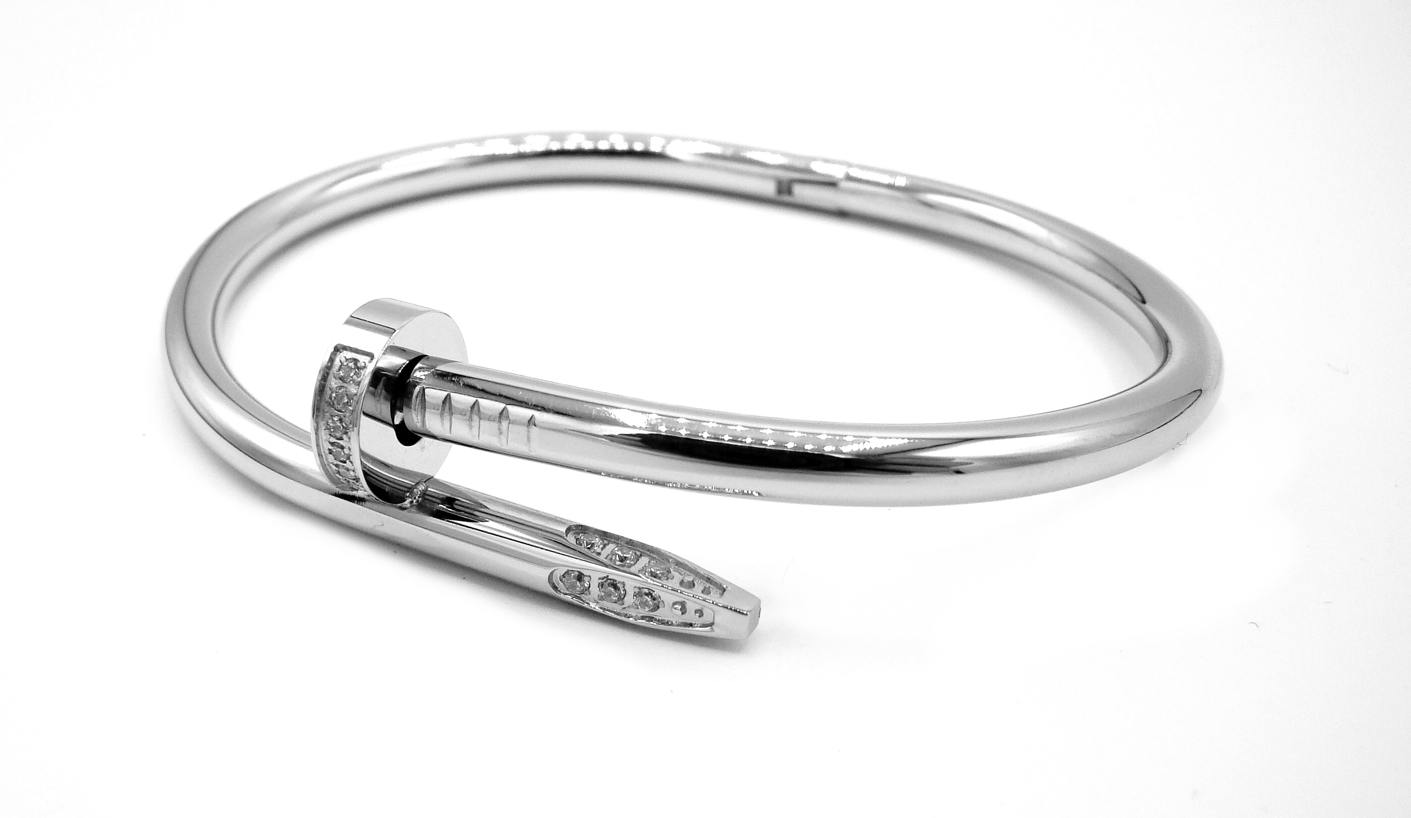 Steel Jewelry Náramek hřebík s kamínky z chirurgické oceli NR220170